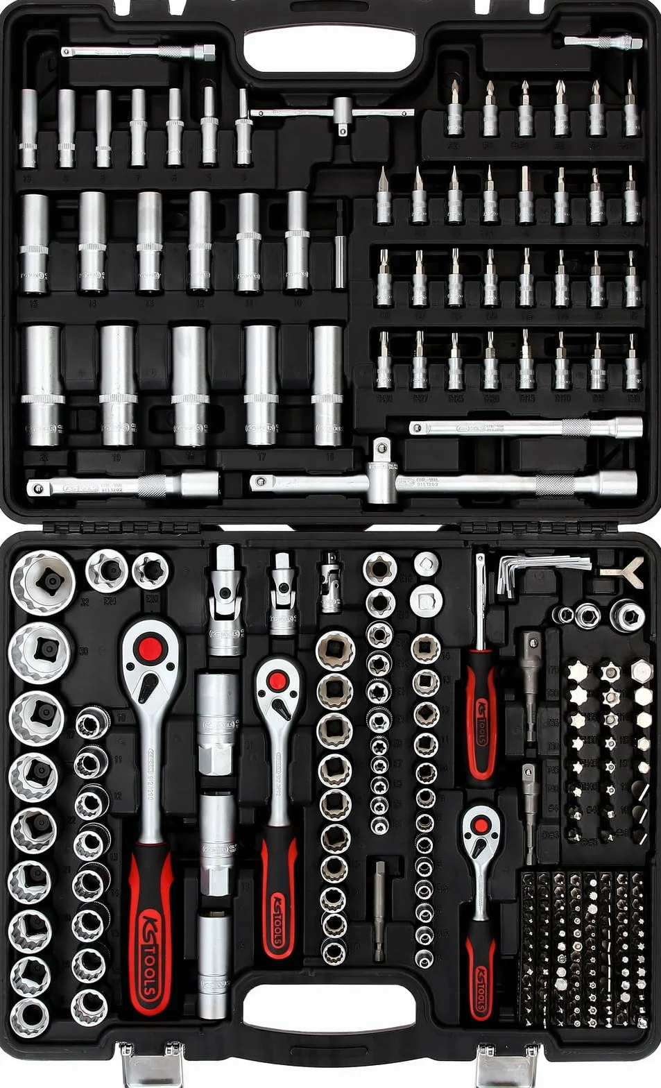 KS Tools 916.0255 1/4"+3/8"+1/2" Steckschlüssel-Satz 12-kant, 255-tlg