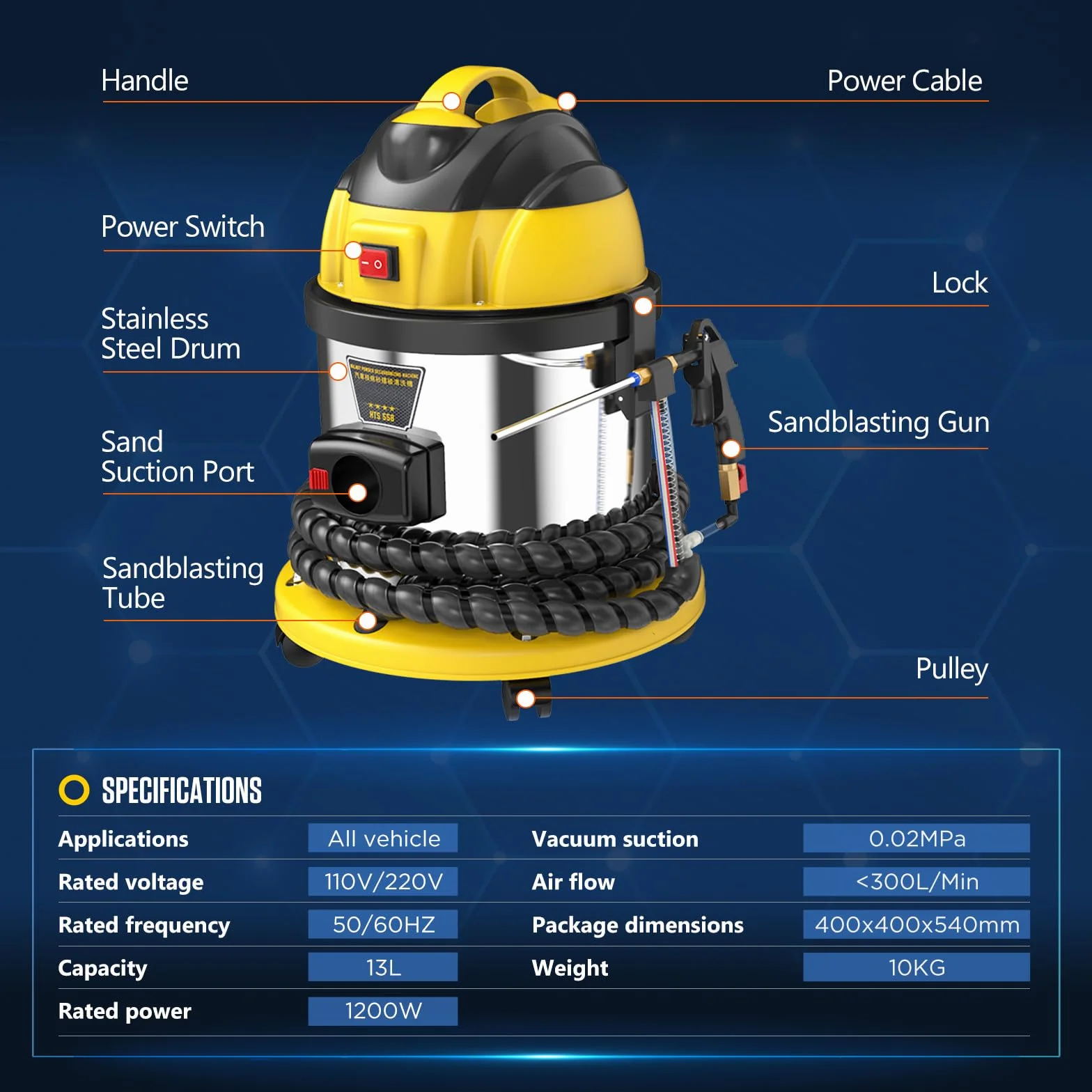 HTS558 Strahlgeräte Nussschalen Strahlgerät, 220V Automotor Einlassventil Reinigungsmaschine, Automobilmotor Ansaugrohr Ventil saubere Maschine