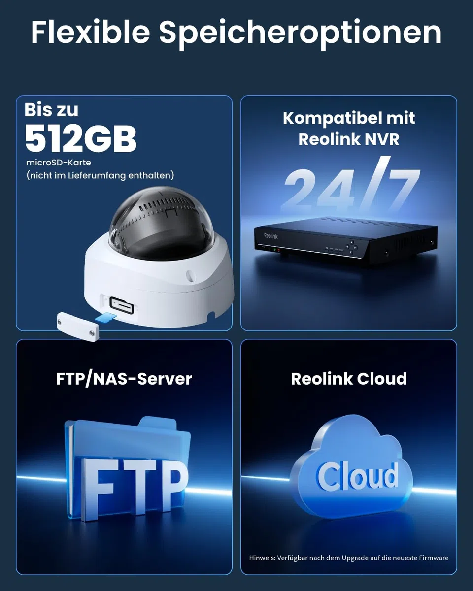 Reolink 16MP UHD 180° Panorama Dual-Objektiv Überwachungskamera, Bewegungsverfolgung, Farbnachtsicht, Spotlight, Smart-Erkennung & Alarme, Zwei-Wege-Audio, IK10 Vandalismussicher, IP67, Duo 3V PoE