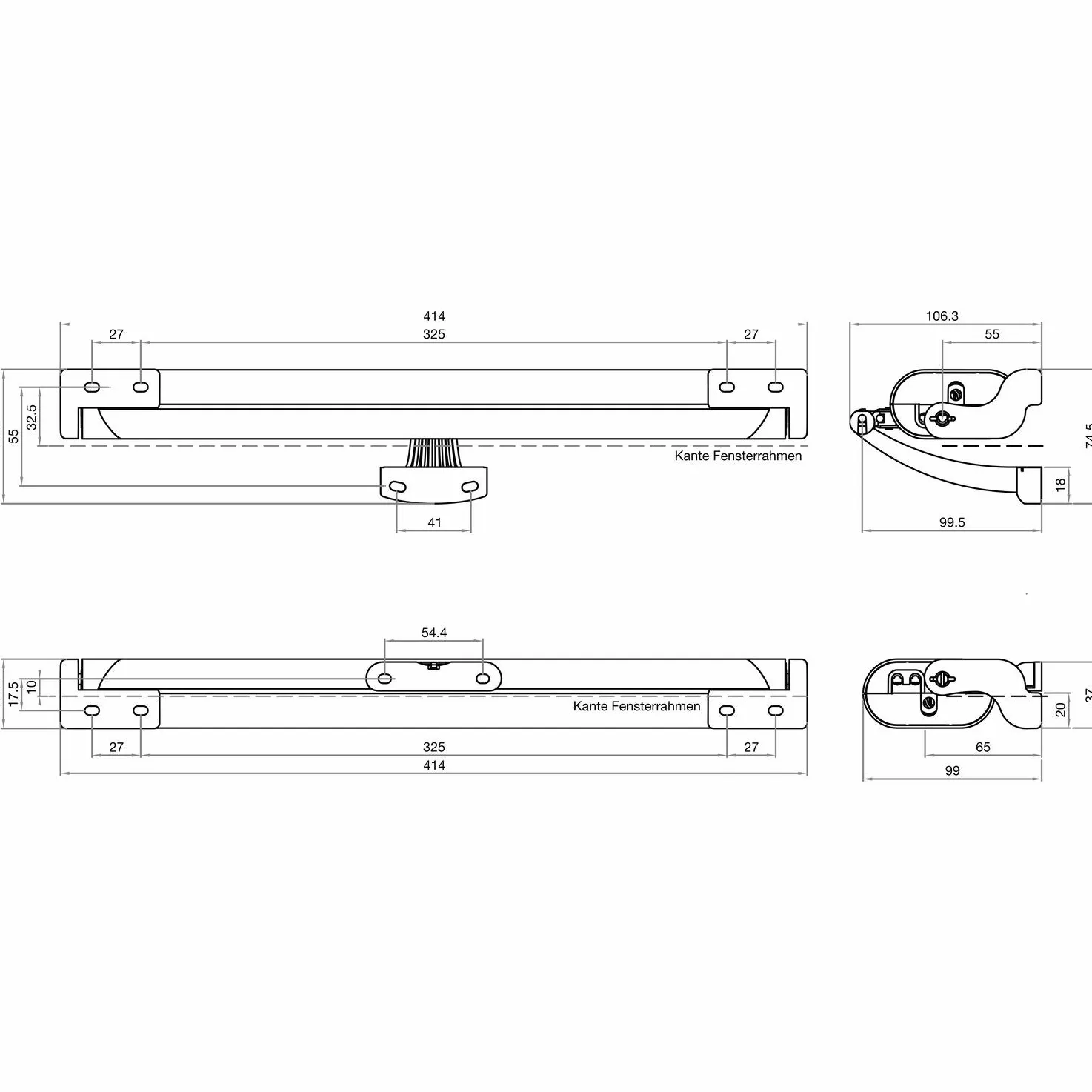 LIWIN ML25 S1 38H 0W 00 Kettenmotor L25 230V Hub 200/250/380 mm RAL9010, 22 W, 230 V, Weiß RAL 9010, Colo.Blanc