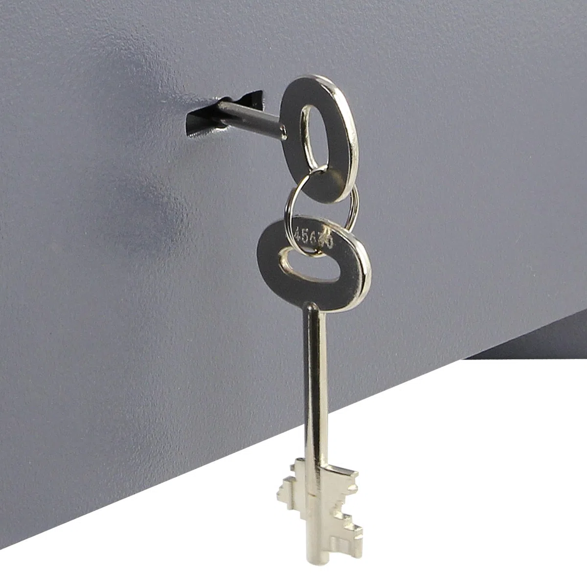 HMF 49208-11 Tresor Möbeltresor A4 Ordner, Doppelbartschloss, 36 x 48 x 37 cm, anthrazit