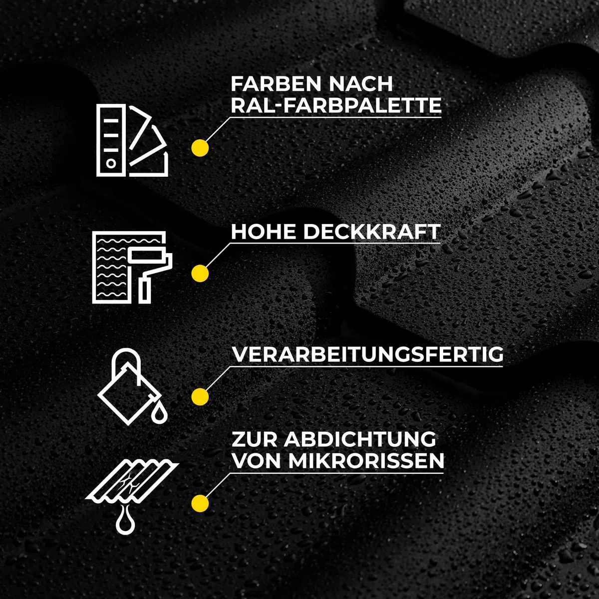 Isolbau Dachfarbe - 12 kg RAL Farbe Fassadenfarbe Nano Dachlack Sockelfarbe auf Wasserbasis - Lösemittelfrei, Wasserdicht, UV-beständig - Ziegelrot