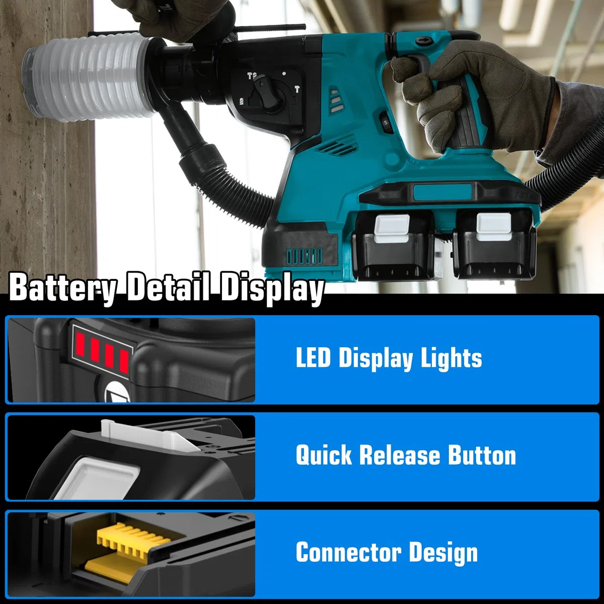 2X10.0Ah Ersatzakku für Makita Akku 18V 10000mAh für BL1860B BL1850B BL1850 BL1860 BL1845 BL1840 LXT-400