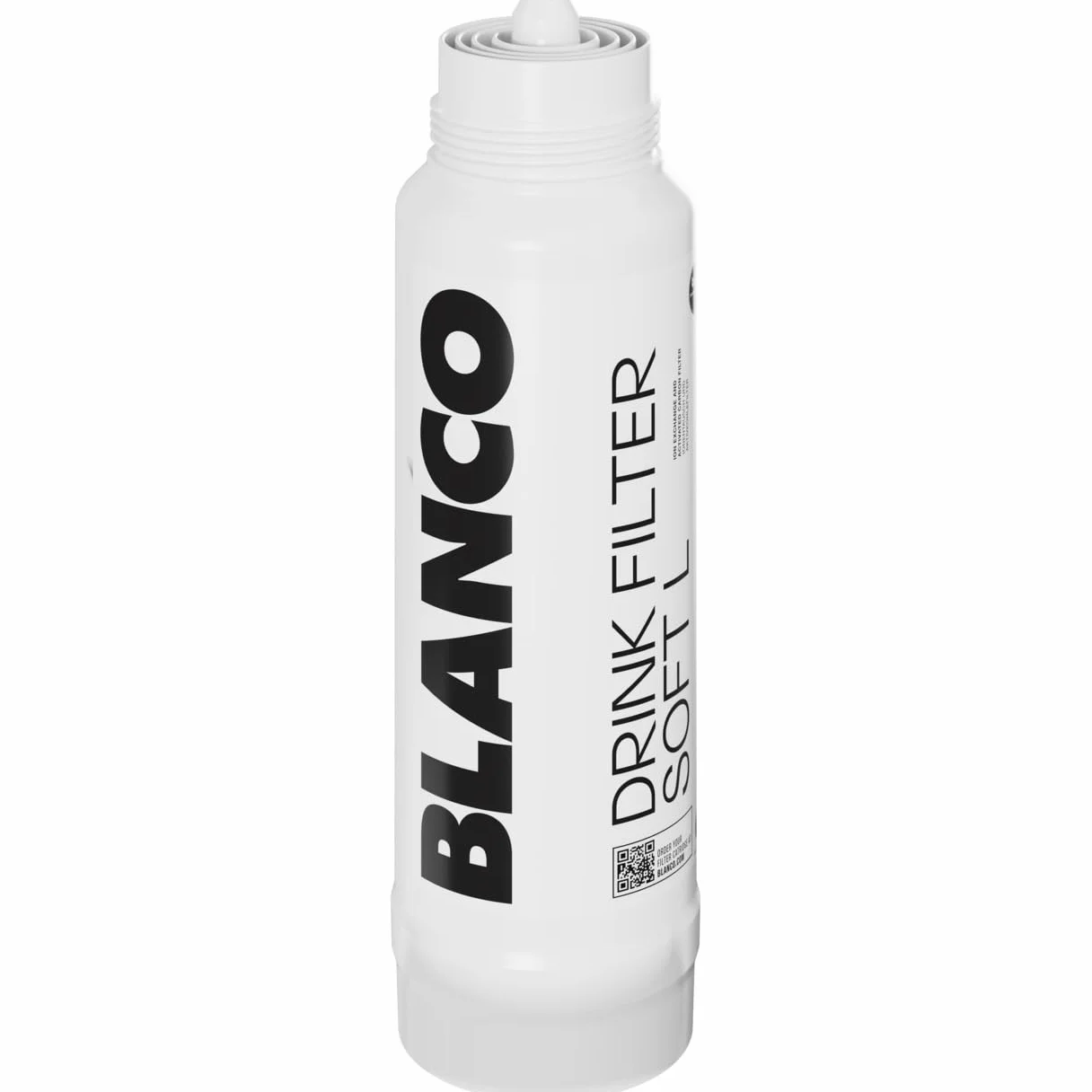 BLANCO Drink Filter Soft L | Weniger Kalk. Mehr Geschmack | Passend zu: Fontas II, drink.filter, drink.hot | Antikalk Filterkartusche | Optimiert Trinkwasser | Filterkapazität: 1800Liter bei 12 °dTH