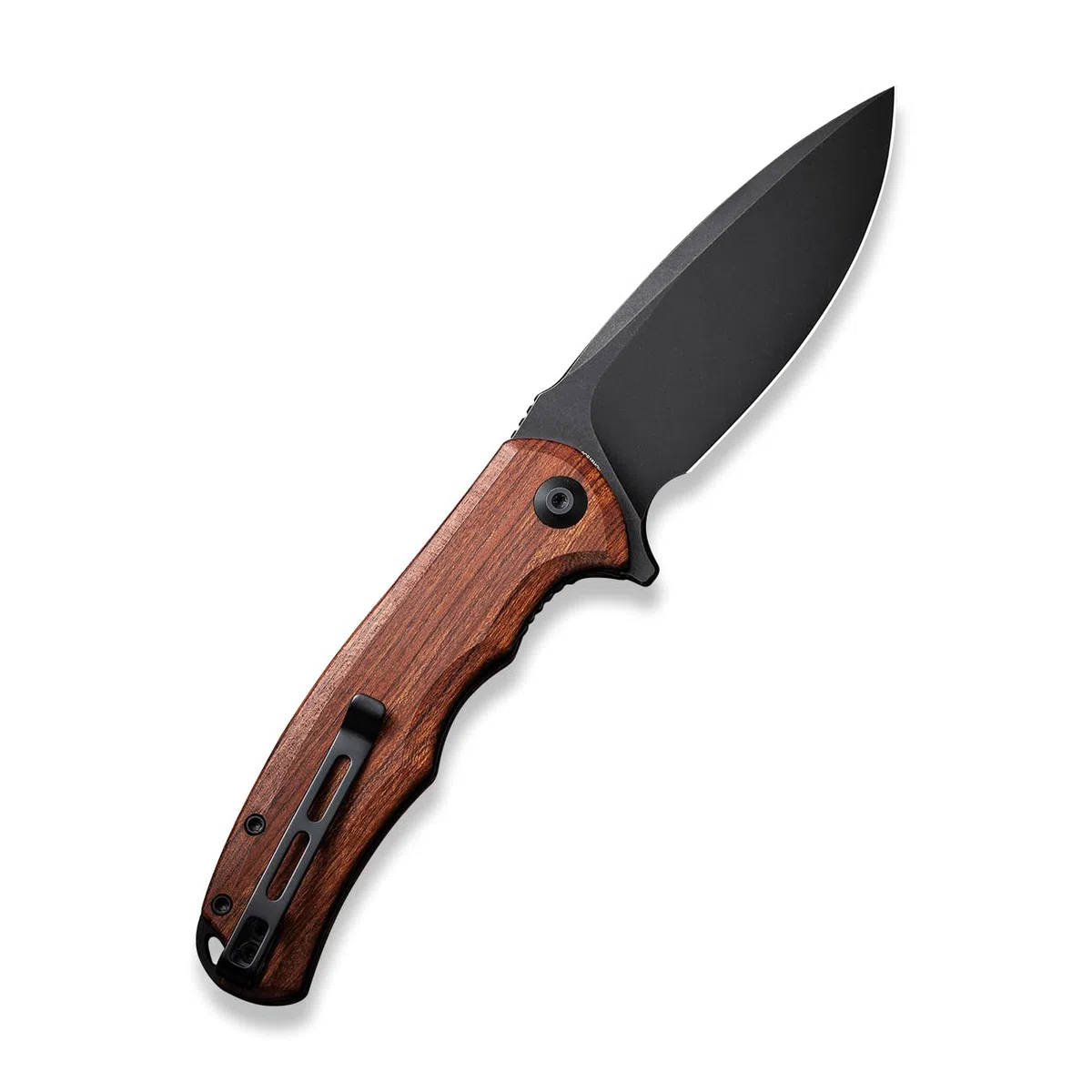 CIVIVI Praxis Klappmesser mit Cuibourtia-Holzgriff und 9,52 cm langer Damastklinge, EDC Taschenmesser (C803H)