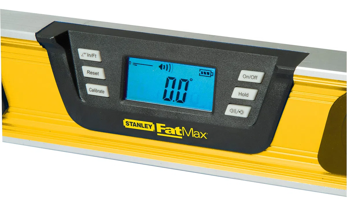 Stanley FatMax digitale Wasserwaage 60cm 0-42-065 / Neigungsmesser / Hohe Messgenauigket & Messbereich / Messung in Grad / Prozent / mm/m