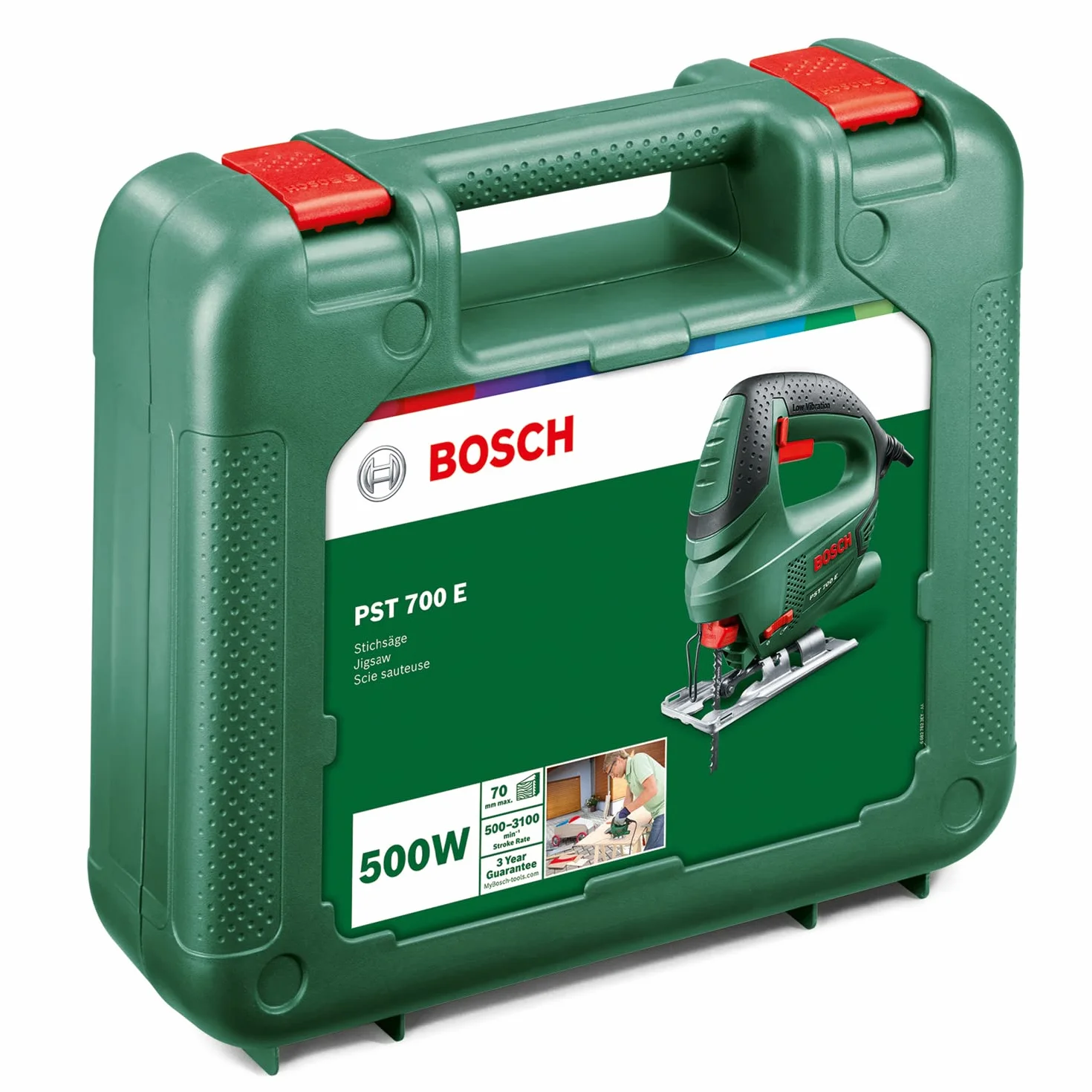 Bosch Stichsäge PST 700 E (1x Sägeblatt, Koffer, 500 Watt)