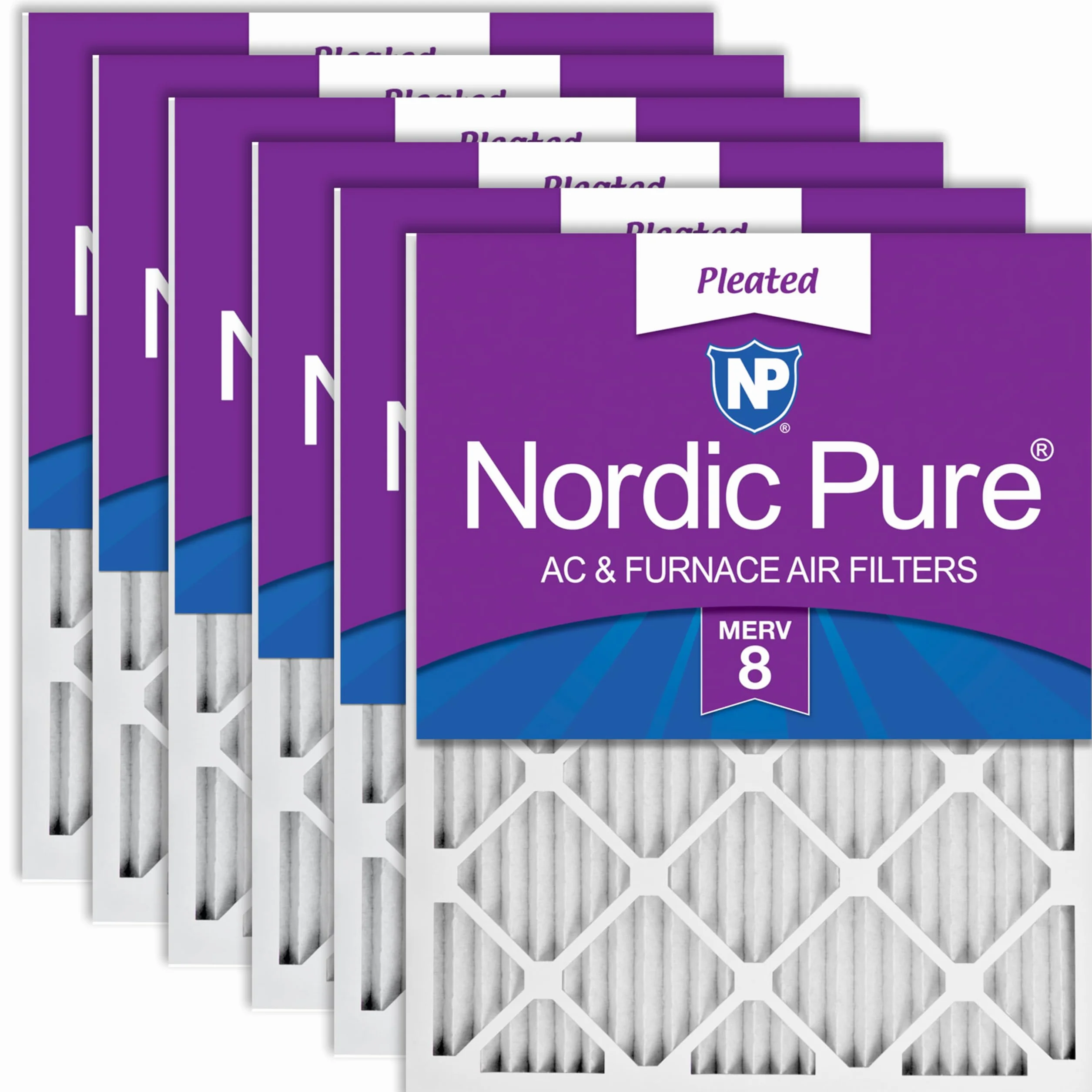 Nordic Pure 14 x 30 x 1 MERV 8 Plissee AC Ofen Luftfilter 6 Stück