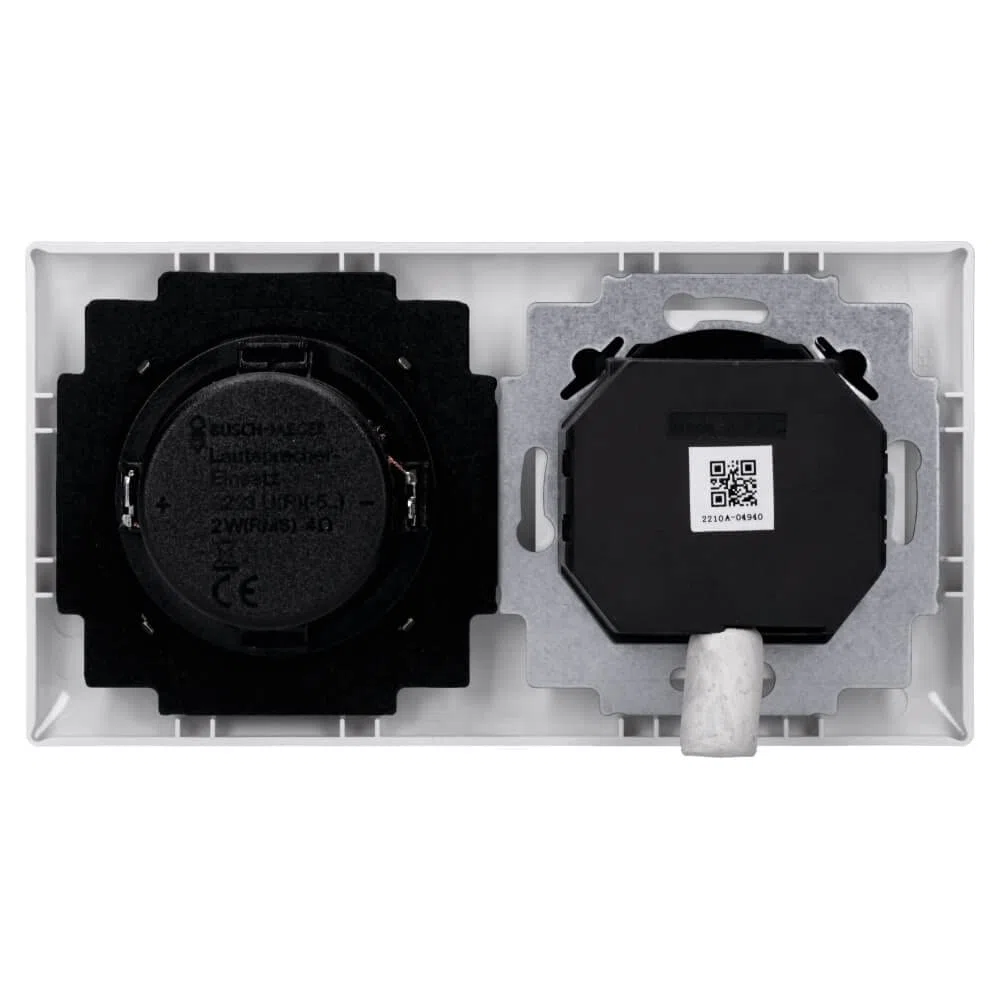Busch-Jaeger Komplett-Set Unterputz UP DAB+ Radio 8215 U-101 Busch-balance SI Alpinweiß Lautsprecher 8223 U Abdeckung Zentralscheibe 8253-914 8252-914-101 2-fach Rahmen 1722-914