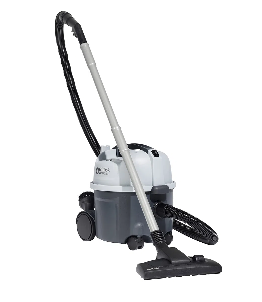 Nilfisk VP300 HEPA Basic EU2 (Gewerbesauger, niedriger Geräuschpegel 50 dB(A), Hepa Filter, leicht, 10 l Staubbehälter, 8 l Filterbeutel, 15 m Kabel, inkl. Hartbodendüse, Trockensauger) 107421301