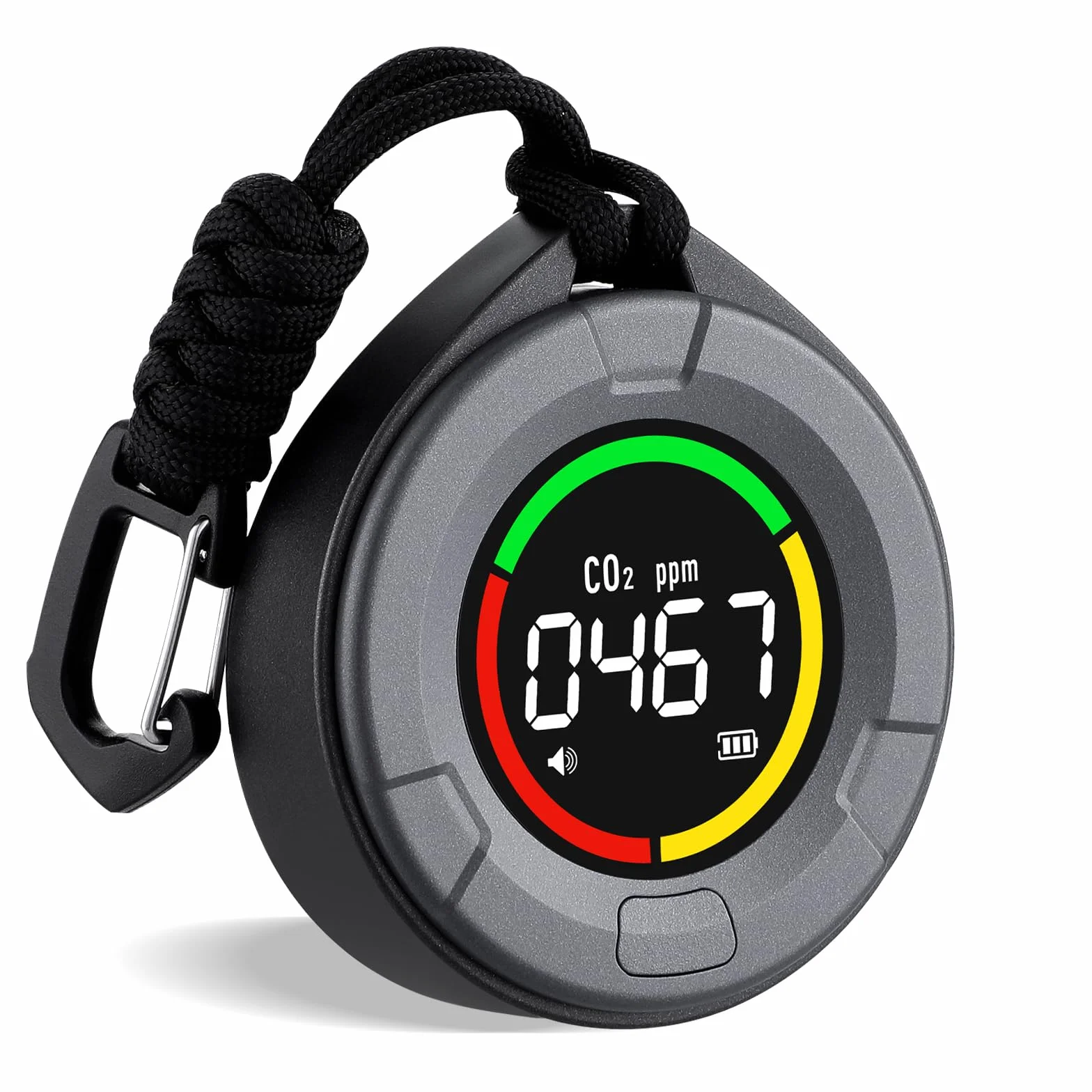 INKBIRDPLUS Tragbarer CO2 Melder, Mini CO2 Messgerät, CO2 Sensor mit Vollfarb LCD, Alarm, Automatische Kalibrierung