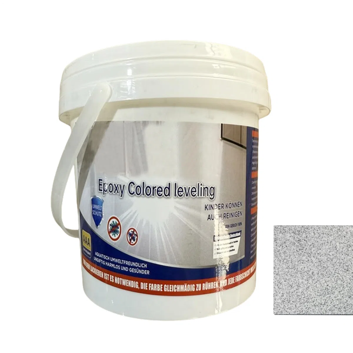 Epoxyharz-Bodenfarbe | Epoxy-Bodenfarbe mit farbigem Sand - Glitzermarmoreffekt rutschfester wasserfester Fliesensand, Holz, Arbeitsplatte, Haus, Garage