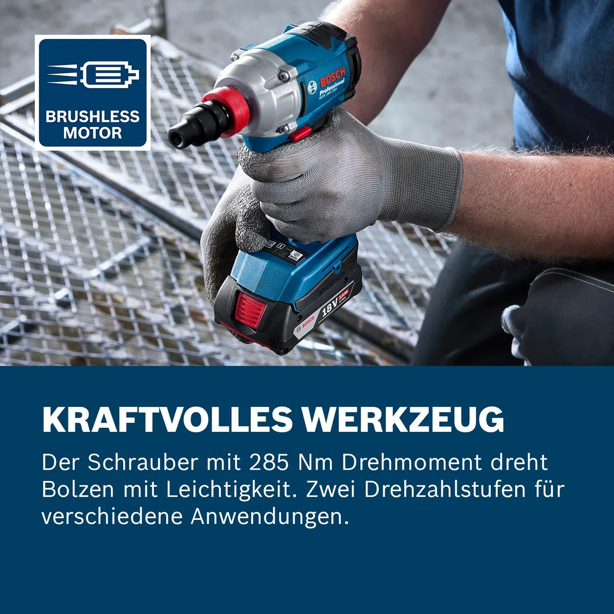 Bosch Professional 18V System Akku-Drehschlagschrauber GDX 18V-285 (inkl. L-BOXX)