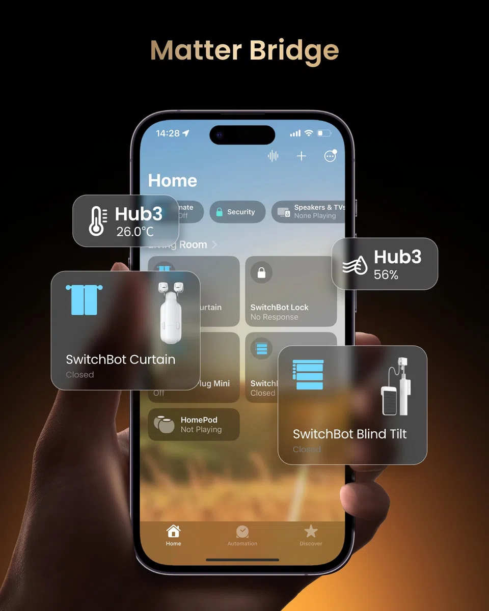 SwitchBot Hub 3 Smart Home Hub Matter Support Smart IR Bluetooth Fernsteuerung WLAN Thermometer Hygrometer 2,4 GHz Alexa HomeKit Google Home IFTTT