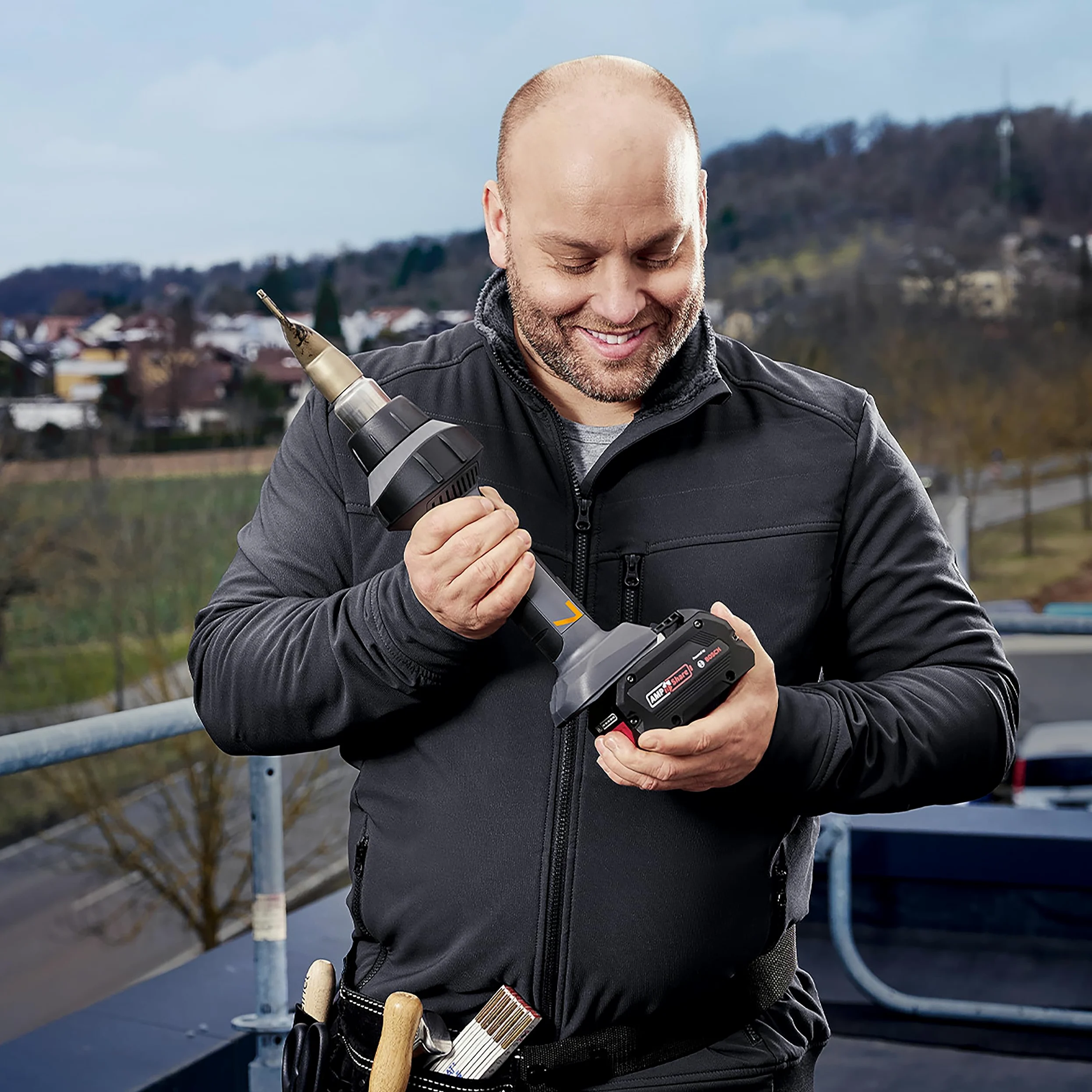Steinel MobileHeat MH 7 Akku-Heißluftpistole 18 V 150-550 °C 200 l/min für Bosch AMPShare