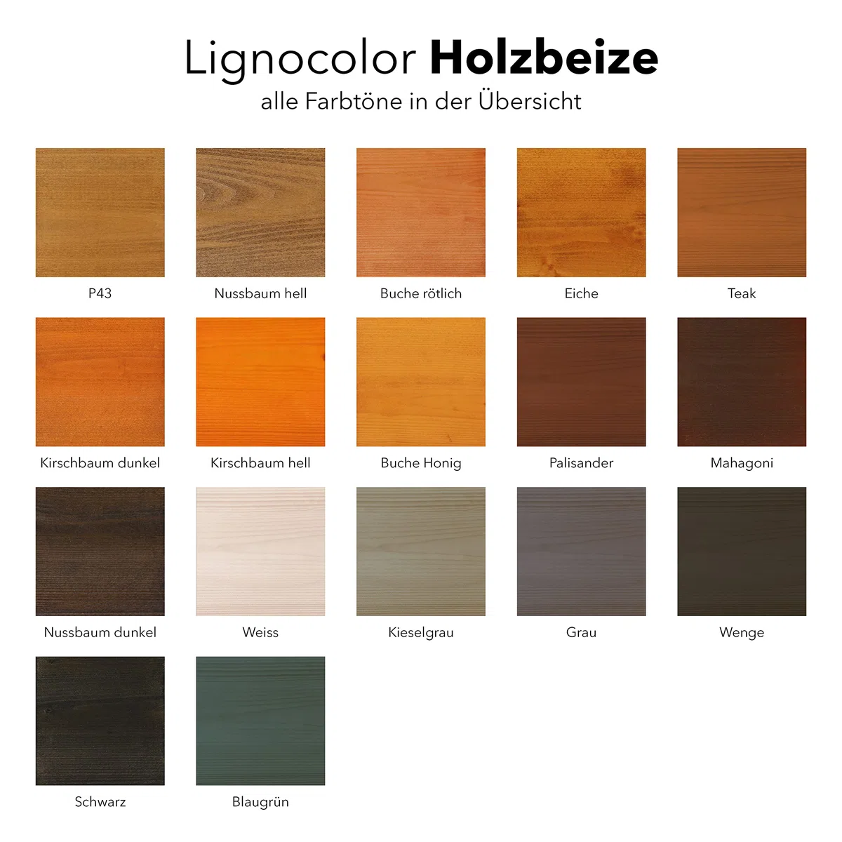 Lignocolor Holzbeize (2,5 L, Schwarz) umweltfreundliche Beize auf Wasserbasis für Holz