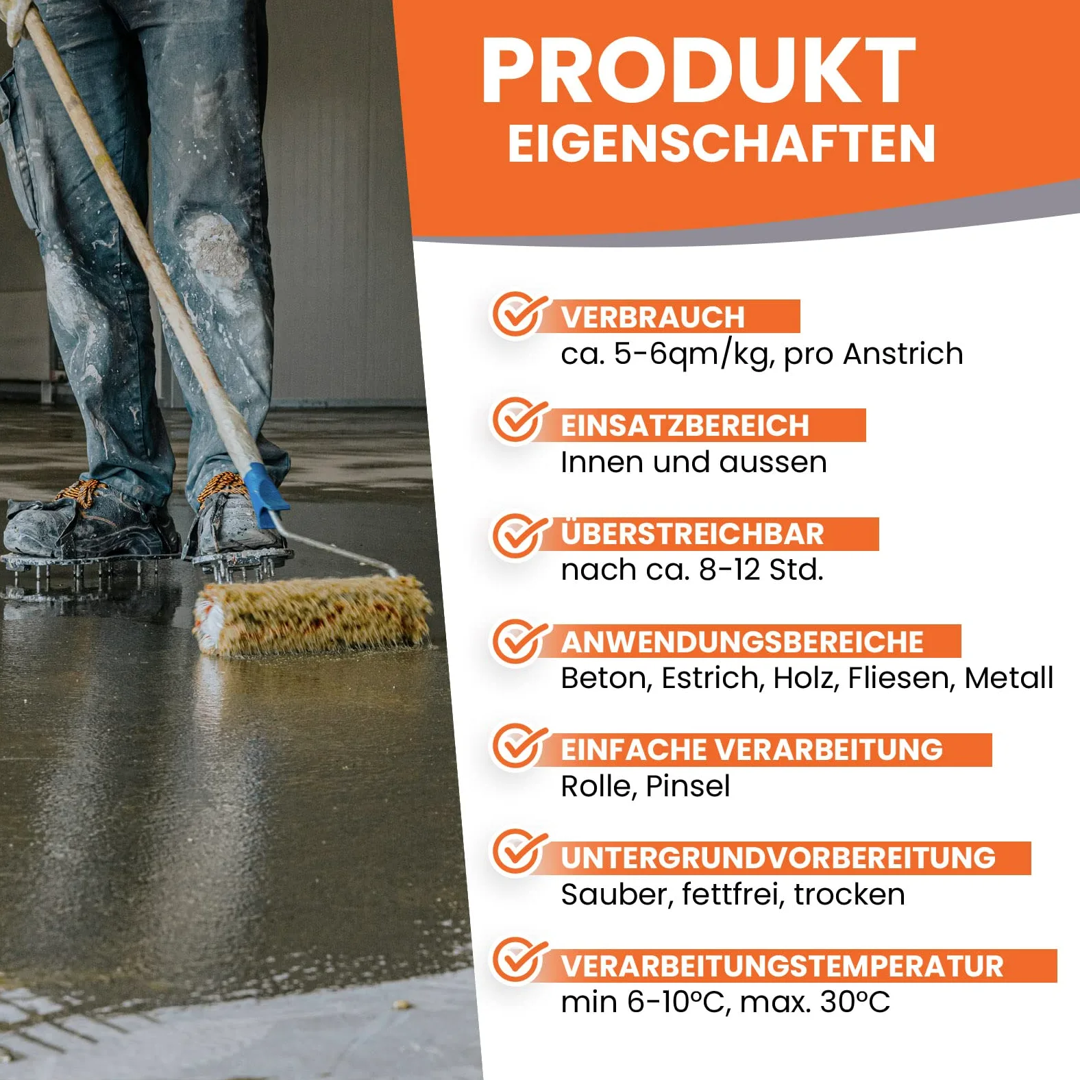BEKATEQ 2K Epoxidharz glasklar 1,5 kg - Grundierung, Tiefenverfestigung, Haftgrund, Absperrung außen & innen I für Werkstatt- & Industrieboden, Wohn & Büroräume, Keller, Treppen BK-190EP