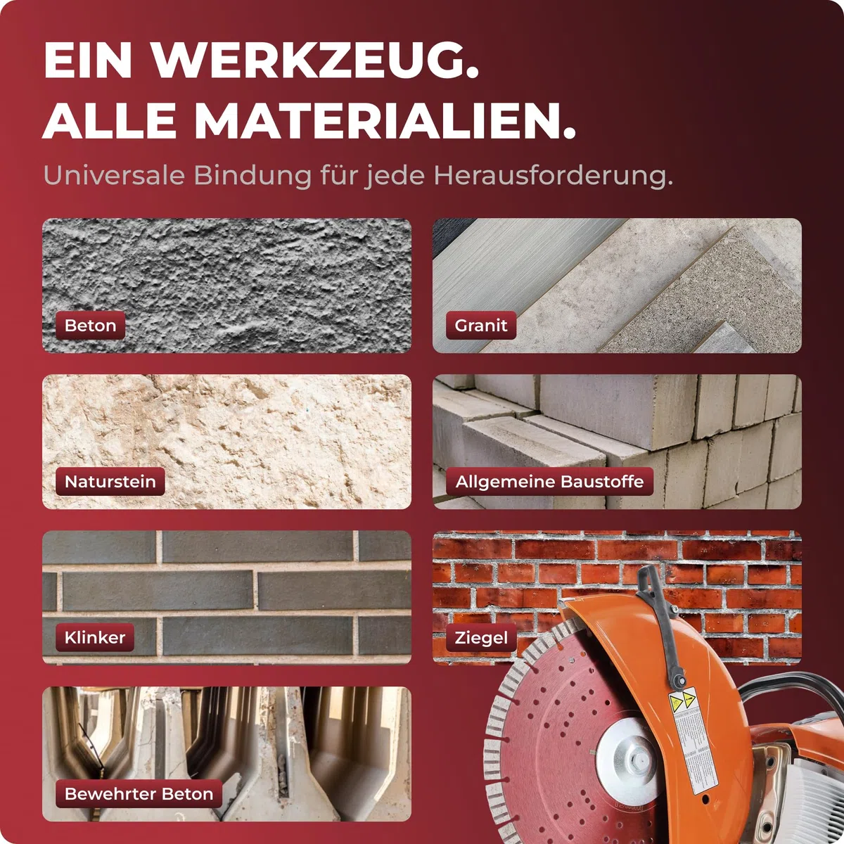 PRODIAMANT Turbo Diamant-Trennscheibe Beton 350mm x 25,4 mm Segmenthöhe 15mm