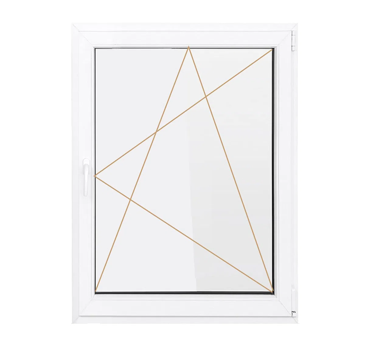 Bastion Fenster Kellerfenster 1 Flügel Dreh-Kipp 2-fach Verglasung RC2 BA weiß 70 mm Profil (900x1200 mm Rechts)