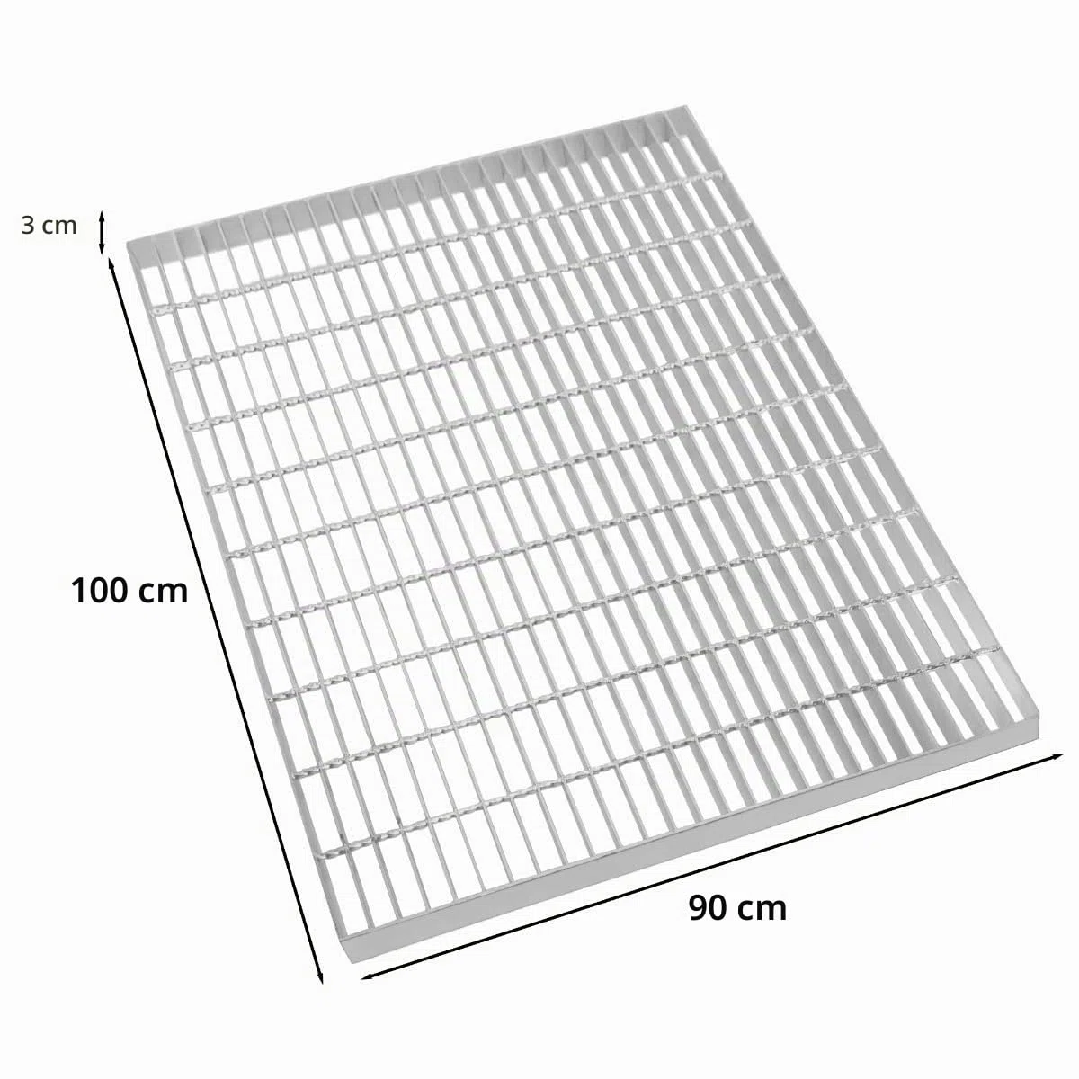 Verzinkte Gitterroste Boden Schmiede Stabiler Weg Mesh-Bodenplatte Gitter Abflussrinne Entlüftung Strapazierfähig Wetterfest Stahl Verzinkt 1000mm x 900mm x 30mm 4mm Metalldicke 900kg Tragfähigkeit