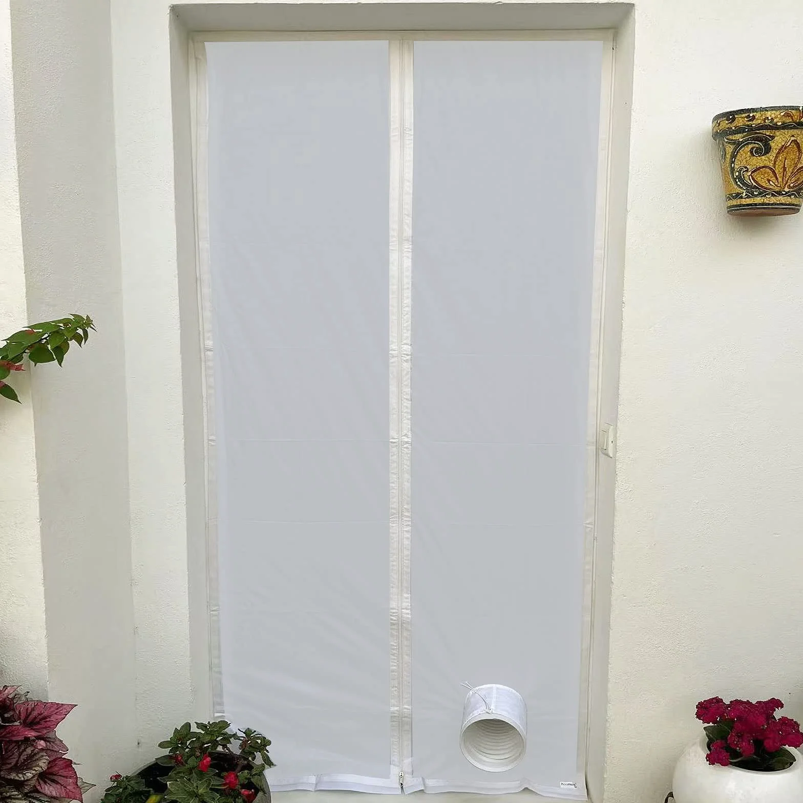 HOOMEE VP Türabdichtung für Mobile Klimaanlagen mit Abluftschlauch Verlängerung, 90x210cm