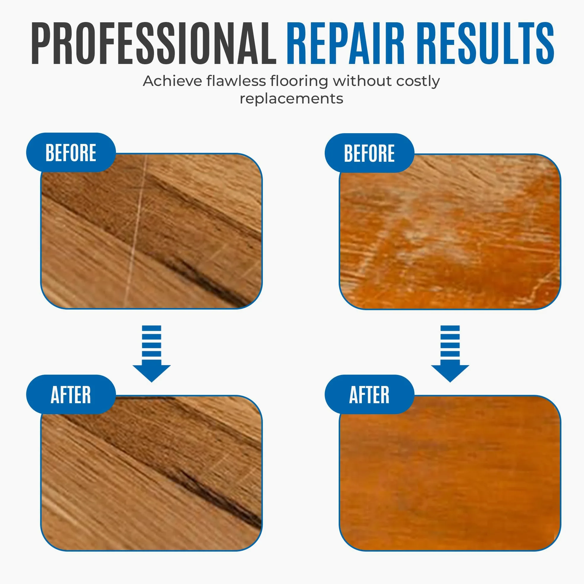 Dr. Schutz SCRATCHFIX Floor Repair Set | Reparatur Set für Hartböden, Designböden aus Vinyl, PVC, CV, Linoleum | entfernt Kratzer mit Repair Stift und Spray | PVC Reparaturset | Vinyl Reparaturset