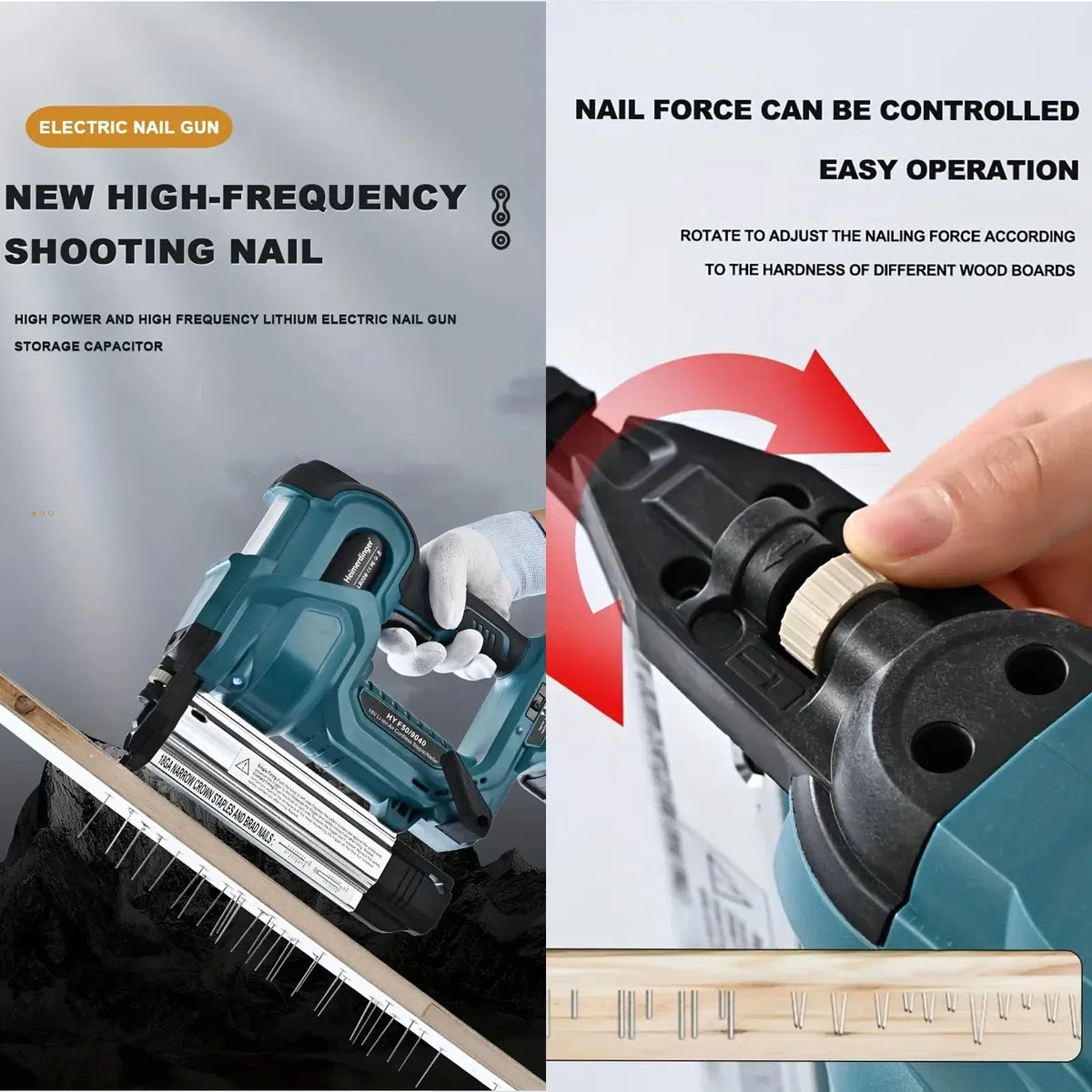 Kabellose Nagelpistole für Makita 18 V Akku, 2-in-1 elektrische Heftpistole, 5,1 cm Nagler für Polster und Holzbearbeitung, nur Werkzeug