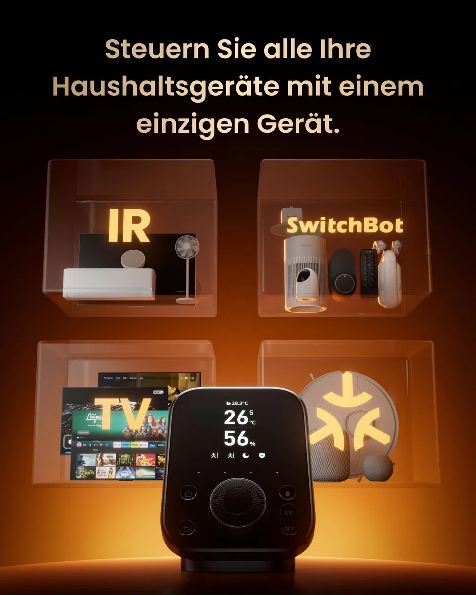 SwitchBot Hub 3 Smart Home Hub Matter Support Smart IR Bluetooth Fernsteuerung WLAN Thermometer Hygrometer 2,4 GHz Alexa HomeKit Google Home IFTTT