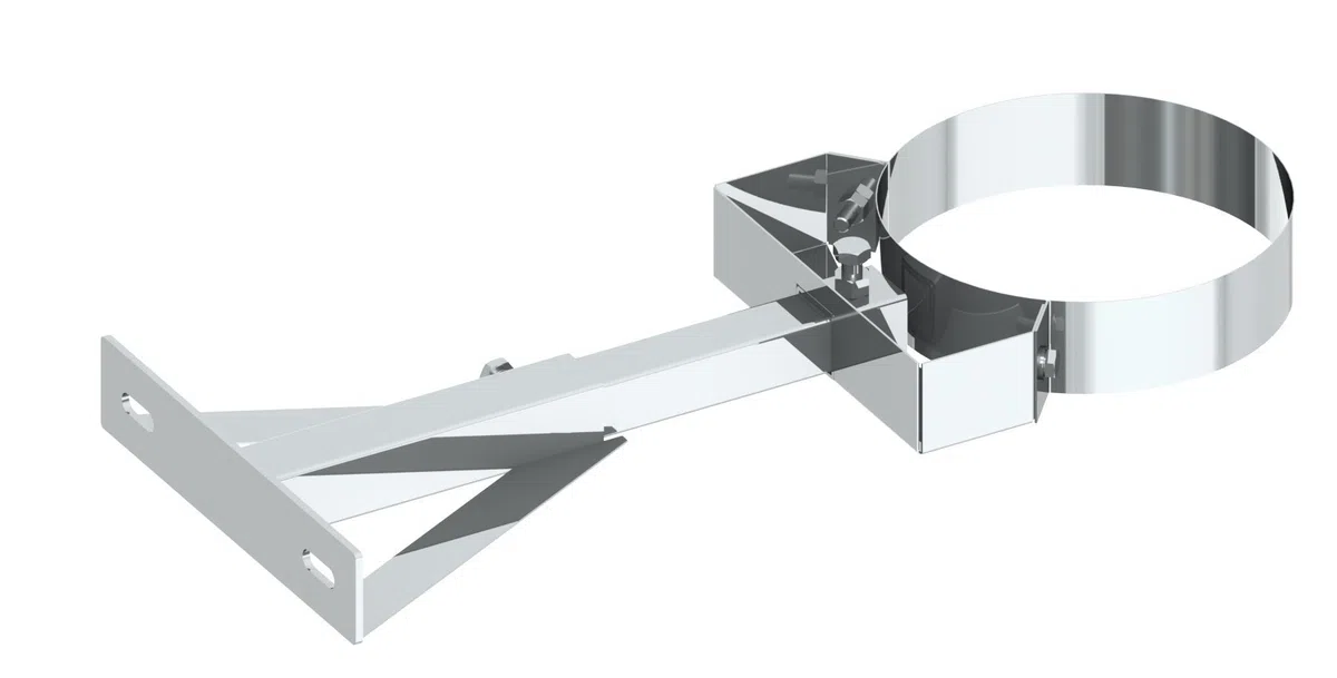 Wandabstandshalter verstellbar 250-360mm für doppelwandige Schornsteine DW mit 210mm Außendurchmesser, aus Edelstahl