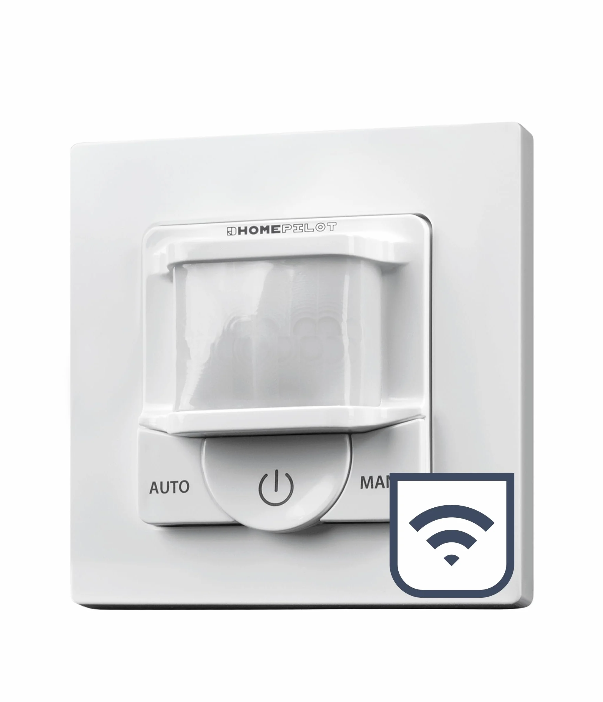 HOMEPILOT Bewegungsmelder smart, inkl. Timer z.B. für Treppenhaus, Empfindlichkeit Bewegungssensor & Helligkeitssensor einstellbar, Lichtsteuerung 230V (Smart Home App via Gateway Premium)