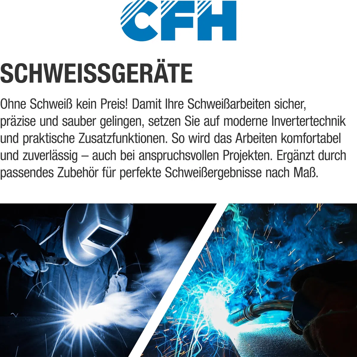 CFH Fülldrahtschweißgerät 120 A FSG 884 – MMA- & FLUX-Schweißgerät ohne Gas, mit Hot Start, Anti Stick & Arc Force, für Elektroden Ø 1,5–3,2 mm und Fülldraht Ø 0,8/0,9 mm, bis 4 mm Materialstärke