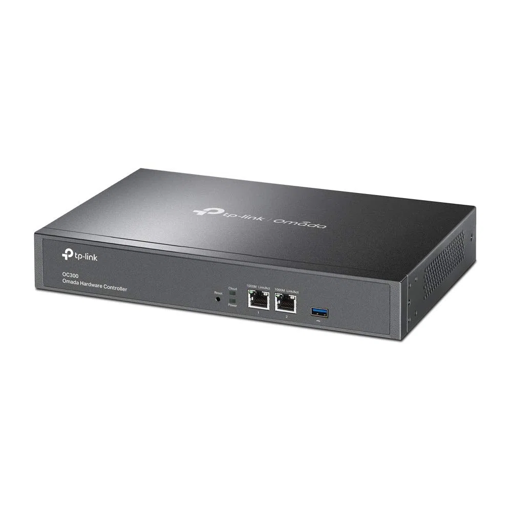 TP-Link Omada OC300 Hardware-Controller, SDN-integriert, 2 × Gigabit-Port + 1 × USB 3.0-Port, Verwaltung von bis zu 500 Geräten, Cloud-Zugriff und Omada-App