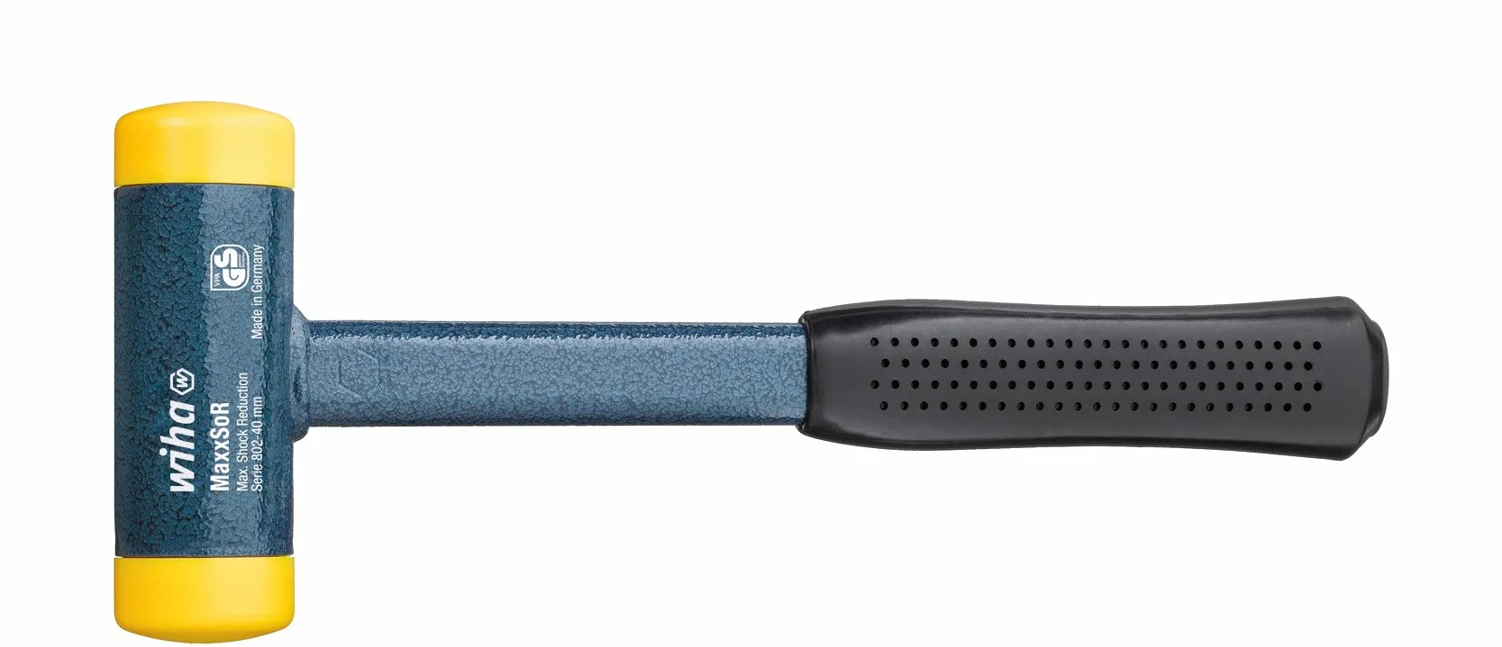 Wiha Schonhammer rückschlagfrei, mittelhart mit Stahlrohrstiel (02127) 50 mm