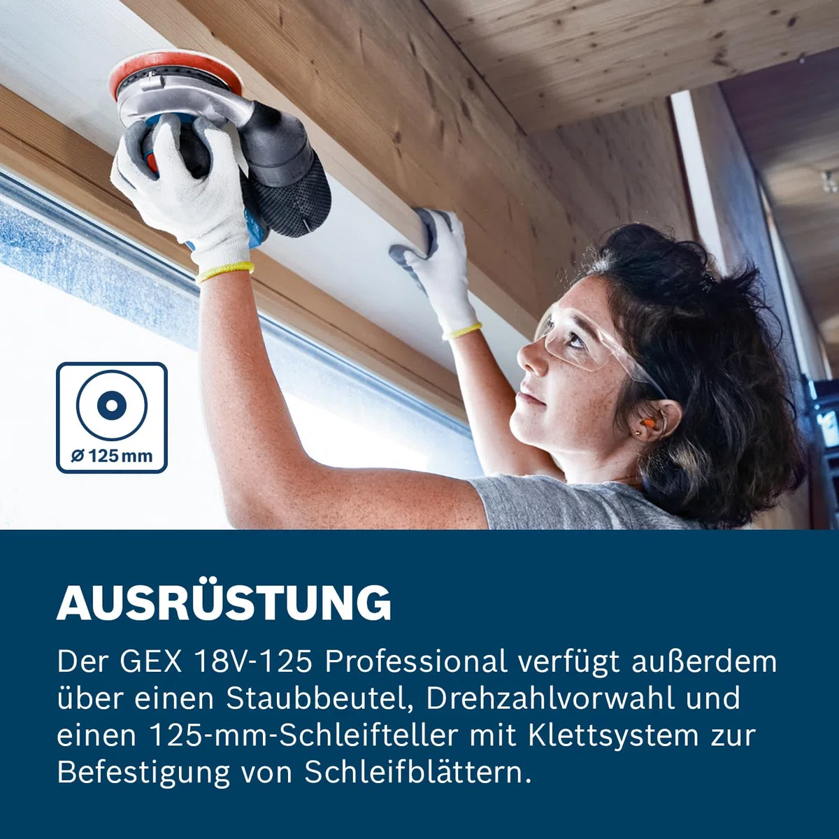 Bosch Professional GEX 18V-125 Akku Exzenterschleifer 125mm 18V System