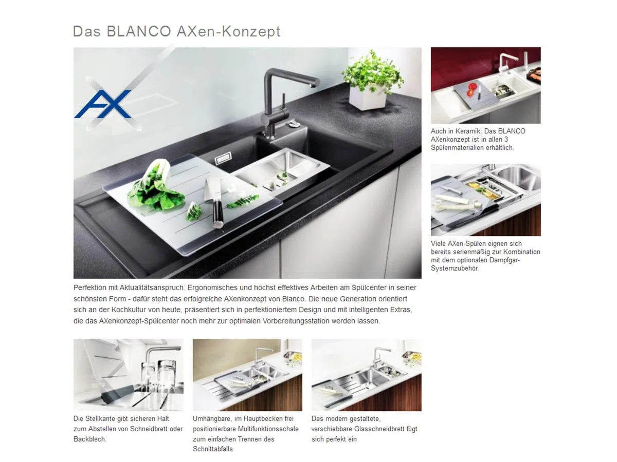 BLANCO AXIS III 6 S-IF | Edelstahl | Einbauart: Einbau von Oben & Flächenbündig | Hauptbecken rechts | für 60 cm breite Unterschränke | Widerstandsfähig gegenüber Kratzern | [100x51x19,9 cm]