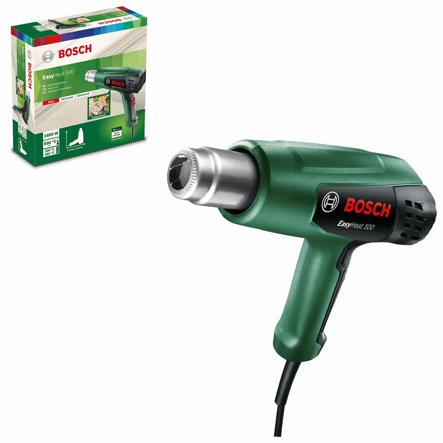 Bosch EasyHeat 500 - Heißluftgebläse (1600 W, Karton)