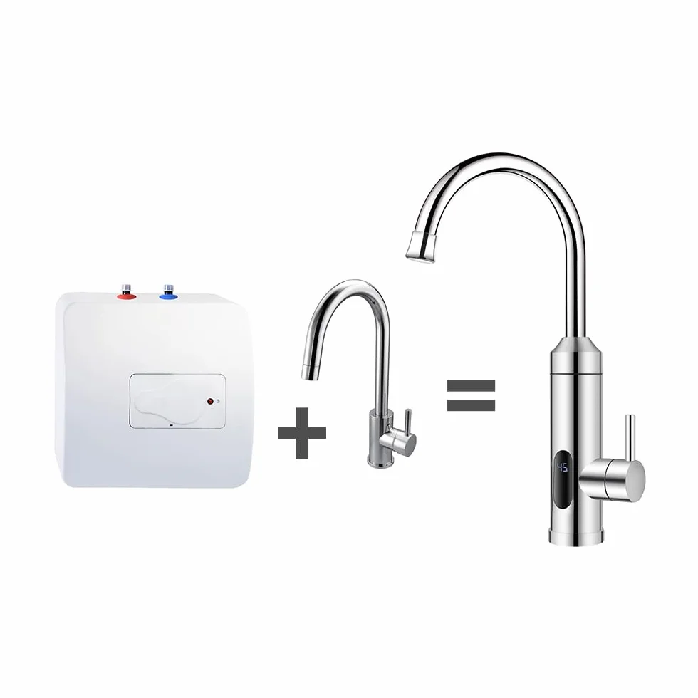 HOGART Elektrische Wasserhahn mit Durchlauferhitzer 230v für Küche, Garten, Bad, Wohwagen, Camping, Smart Heater, Armatur mit Sofortiger Warmwasserbereiter, Warmwasserhahn, Küchenarmatur, Wasserboiler