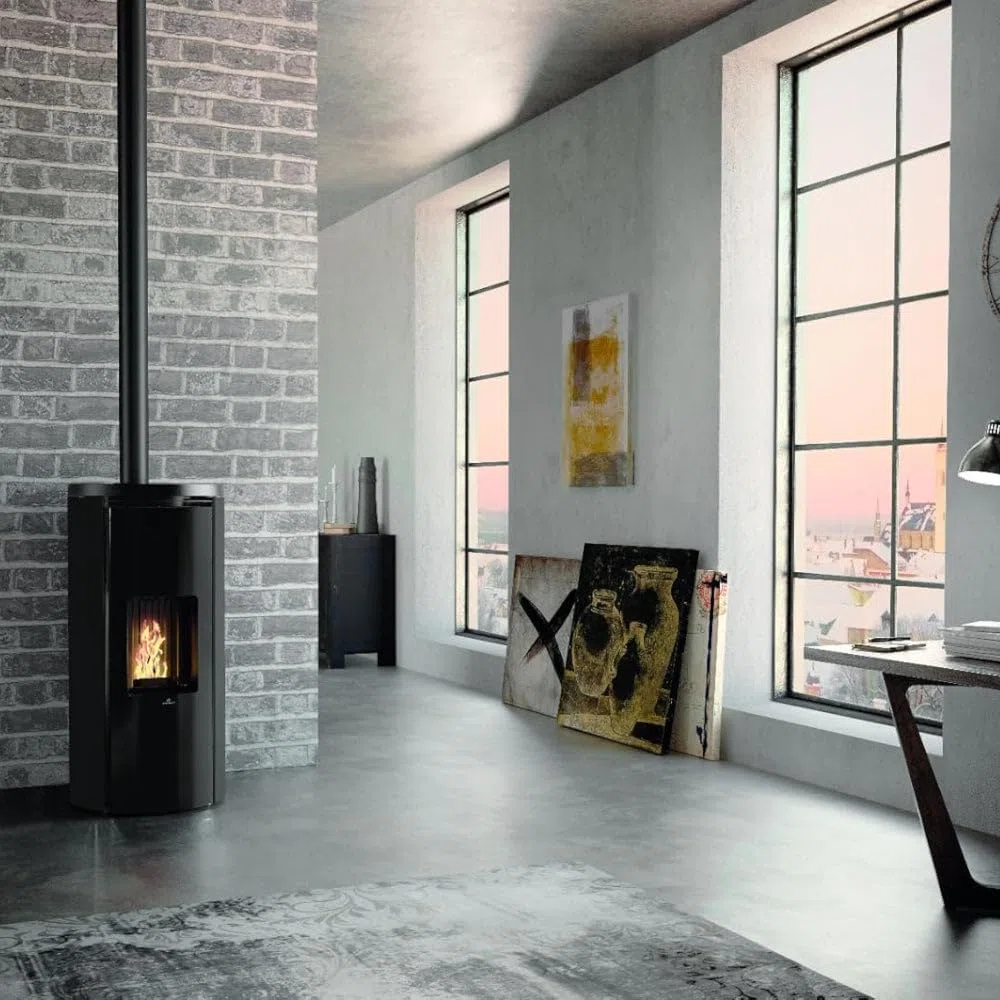 Edilkamin Pelletofen | Celia Air Tight C | 7,2 kW | Stahl Schwarz