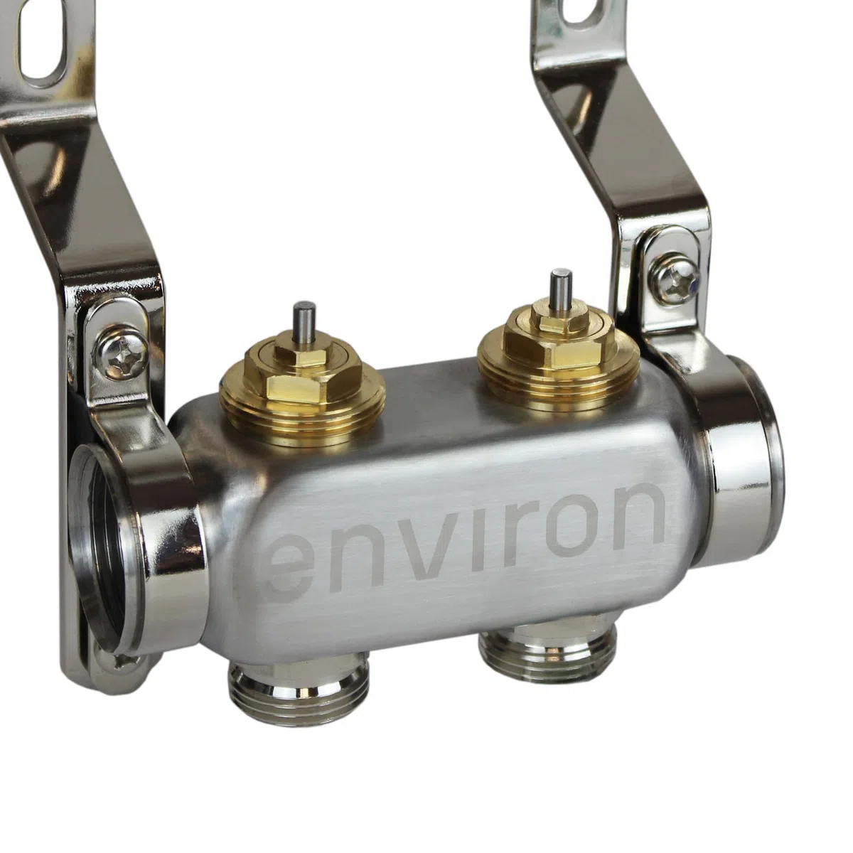 ENVIRON- Heizkreisverteiler [2-12 Heizkreise] mit Festwertregelset, Kugelhahn Set und Schnellentlüfter Set | Hocheffizienzpumpe (Wilo Para 25/6, 6 Heizkreise)