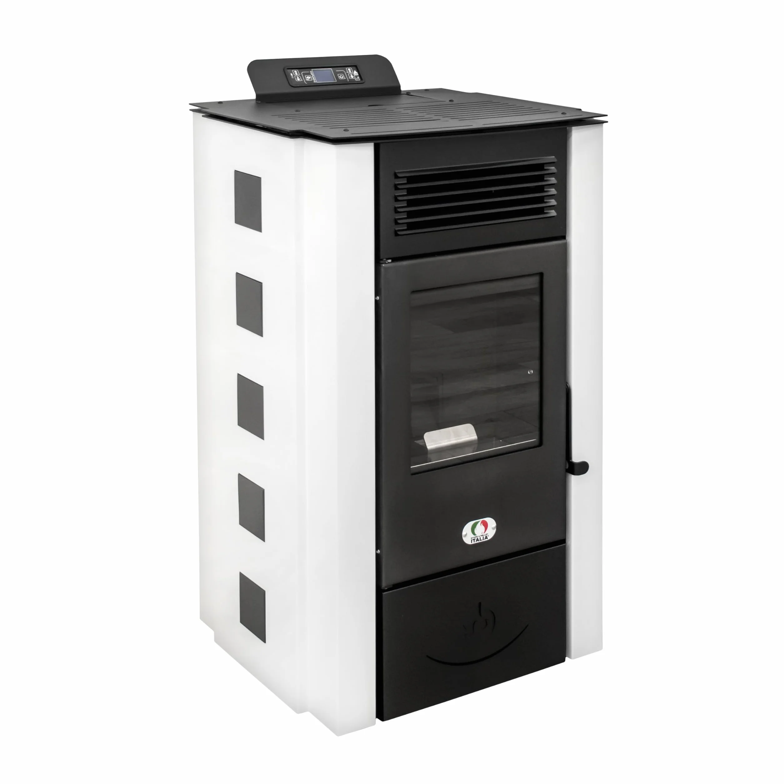 STUFE A PELLET ITALIA Colorado 15 KW | Pelletöfen Effizienz 92% Heizt 140m² Autonomie 15 Std. Programmierbar 5 Geschwindigkeiten und Leistungsstufen 24 Monate Garantie Weiß