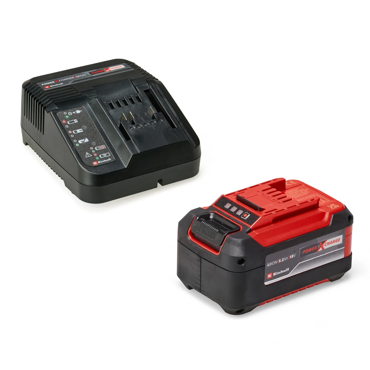 Original Einhell Starter Kit 5,2 Ah Akku und Ladegerät Power X-Change (Li-Ion, 18 V, 100 min Ladezeit, passend für alle Power X-Change Geräte)