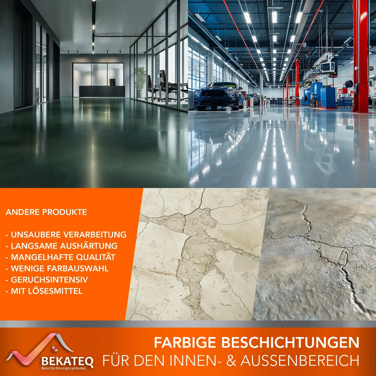 BEKATEQ 2K Epoxidharz Silbergrau 5KG I Bodenbeschichtung UV-optimiert, Selbstentlüftend, Geruchsarm, Betonfarbe für außen & innen I Bodenfarbe für Garagenboden, Werkstatt- & Industrieboden BE-702