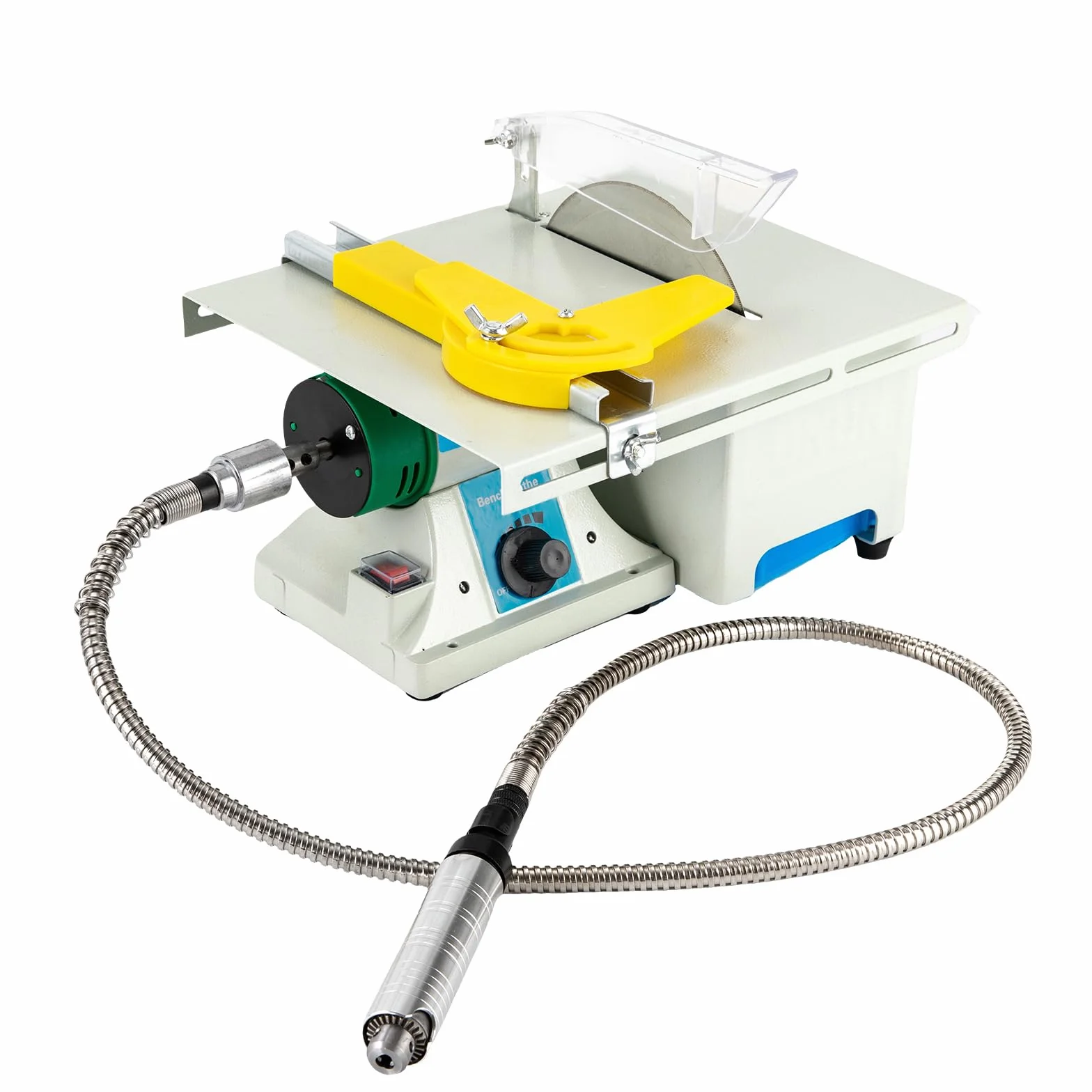 5-in-1 Edelstein Polierschleifmaschine, 750W Schleifmaschine Elektrische Poliermaschine (800-10000RPM), Tischkreissäge Tischpolierer für Polieren, Schneiden und Schleifen