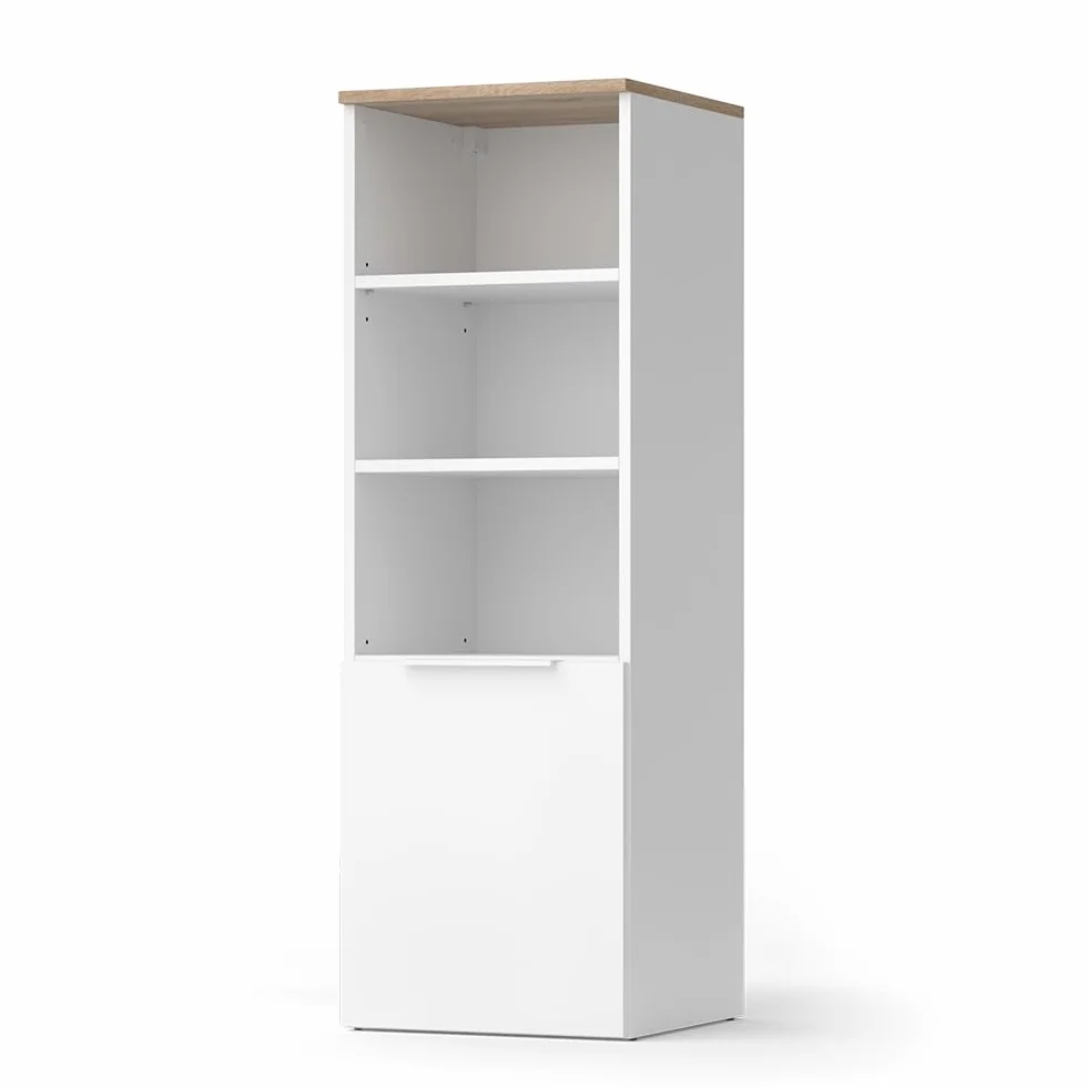 Vicco Universalschrank Wido, Weiß/Sonoma, 40.2 x 120 cm mit Einer Tür, geeignet zur Aufbewahrung von Haushaltsgegenständen