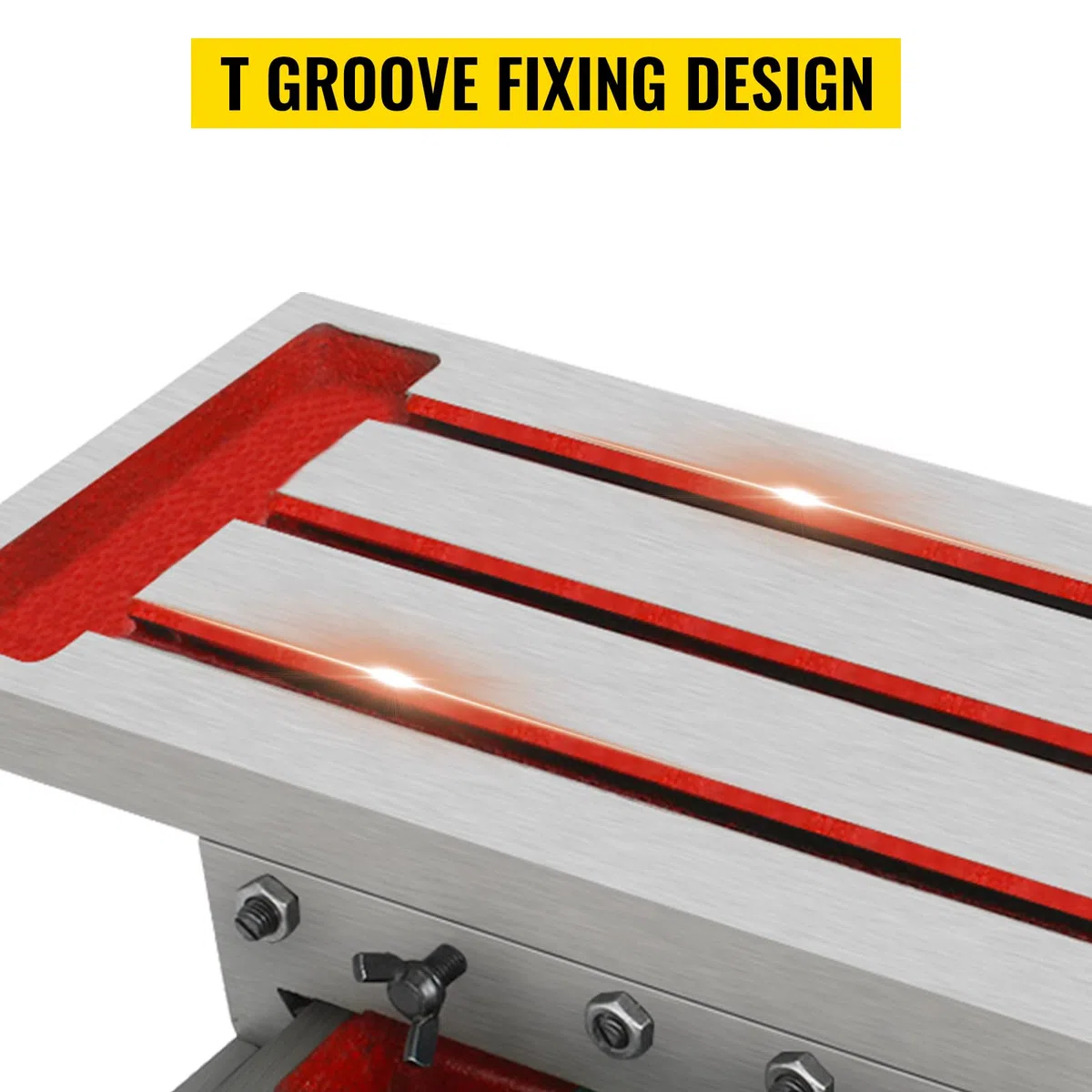 VEVOR kreuztisch Tischbohrmaschine 450 mm, Frässchraubstock 170 mm, Bench Clamps 100 mm, Metall Professionelle Gusseisen Schraubstock für Säulenbohrer Breite Backen und den vielseitigen Einsatz