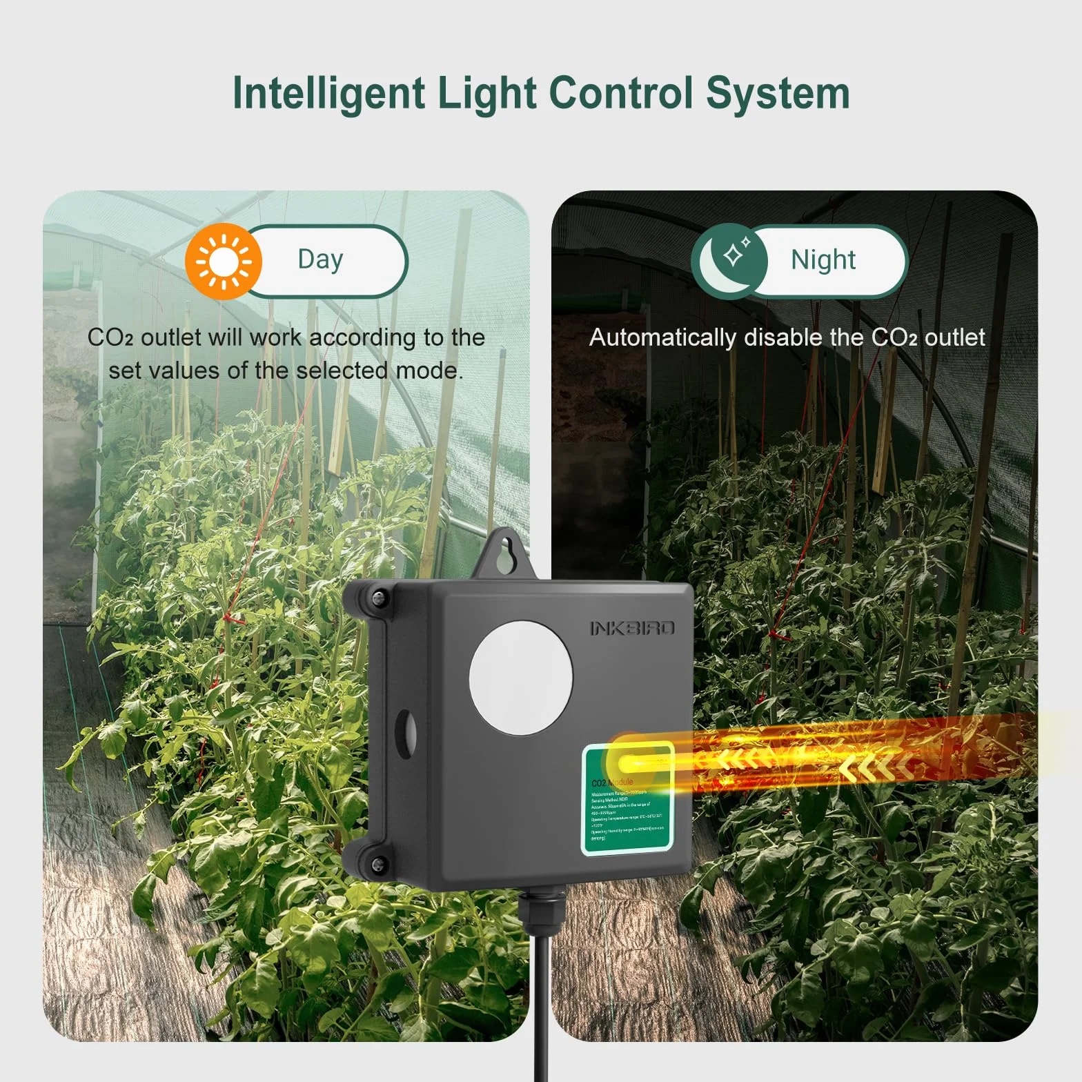 Inkbird ICC-510 CO2 Controller Regler Messgerät für Gewächshaus Agrar