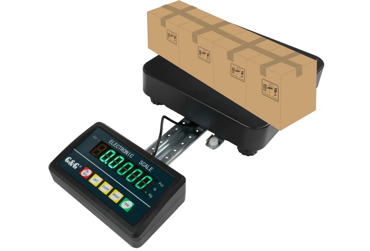 G&G PSA 100kg/1g Paketwaage Plattformwaage Boden aus Aluminumguss LED