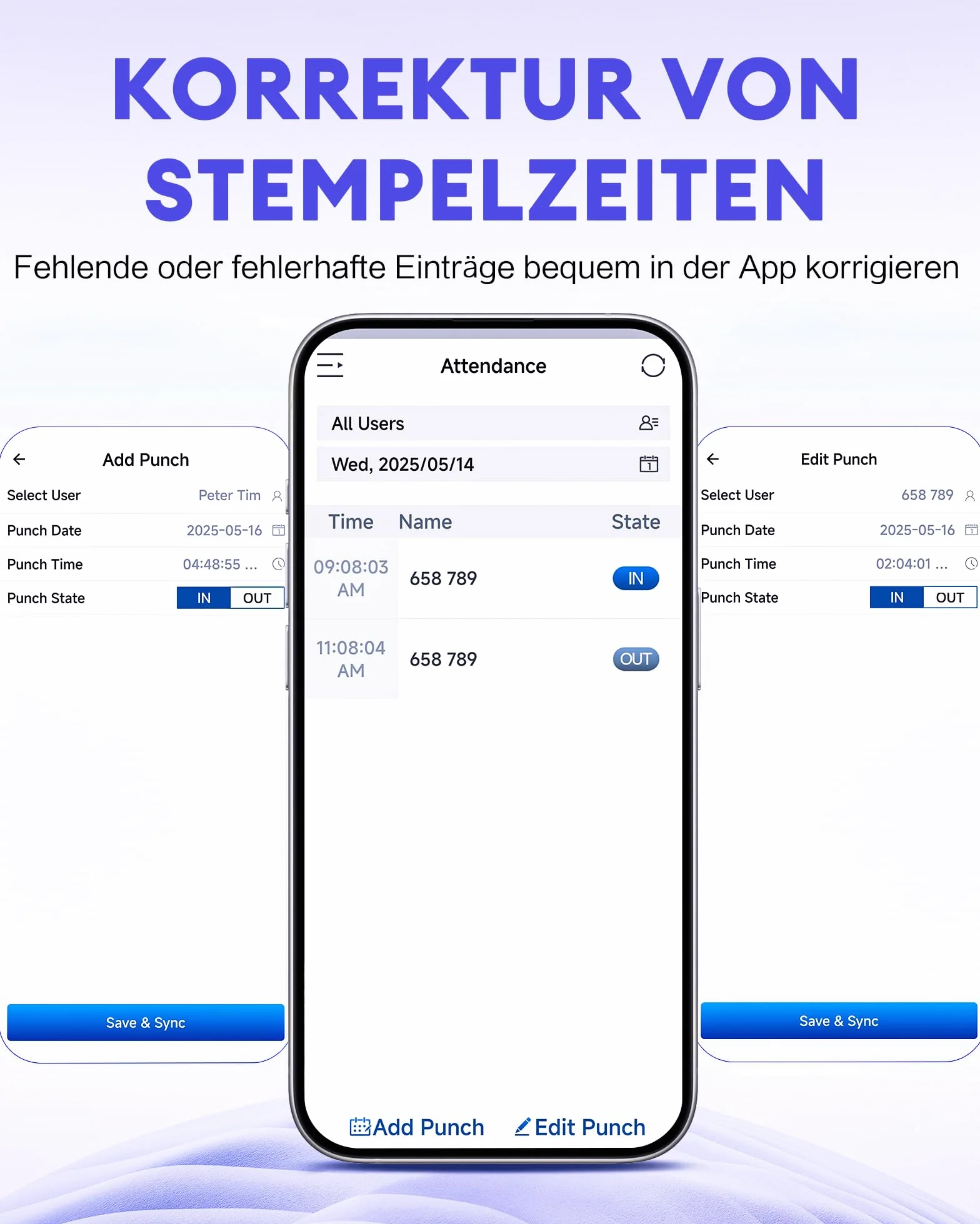 NGTeco Fingerabdruck-Zeiterfassung für Kleinbetriebe, automatische Berechnung der Arbeitsstunden, Mit kostenloser APP Zeiterfassungssystem W2 Deutsch