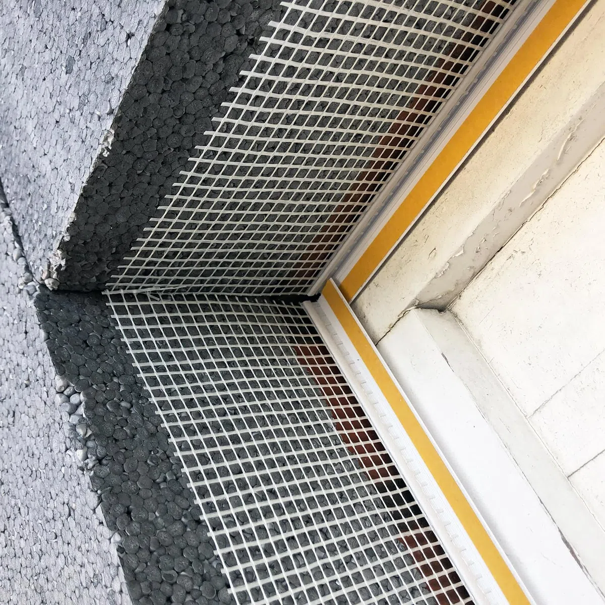 10 x Handelskönig Anputzleiste mit Gewebe und Lippe 6 mm 140 cm = 14 m Putzleiste Fensterleiste Verputzleiste Fensterprofil mit Schutzlippe