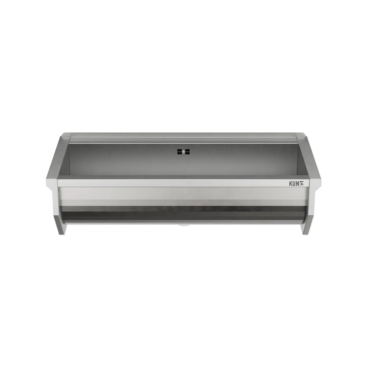 KUNe SOLIDUM 90 - Ausgussbecken Edelstahl zur Wandmontage - Außenmaße 98 x 47 x 28 (BxTxH) cm